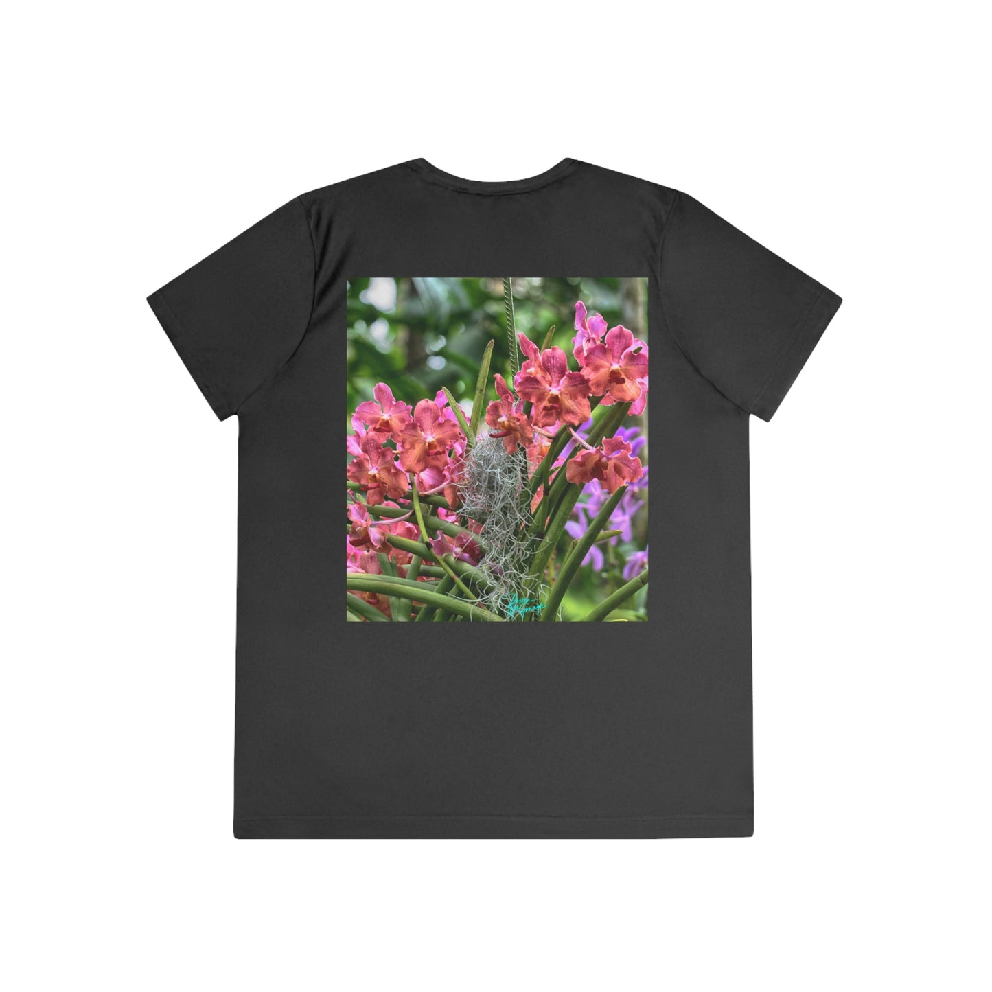 Womens Fitted Tee Shirts Pink Vanda Orchid, Performance shirt