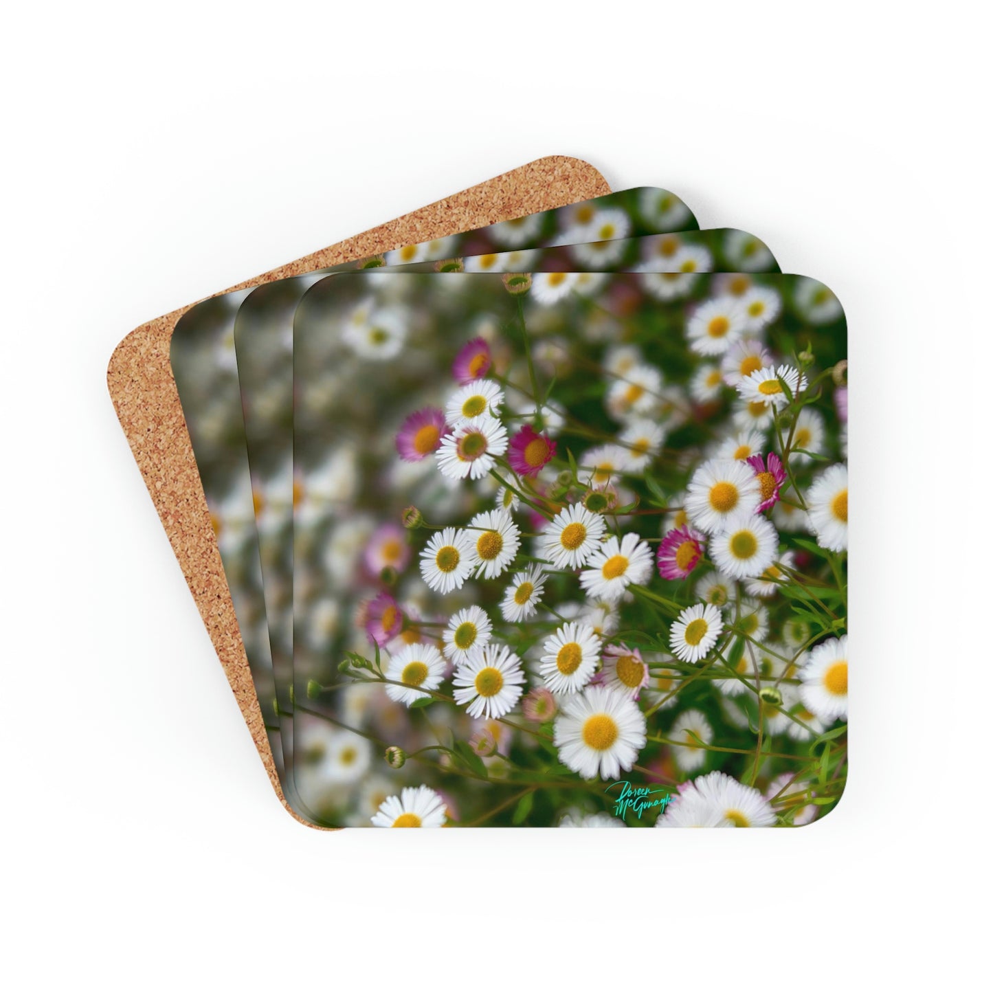 Adare Wildflowers Corkwood Coaster Set