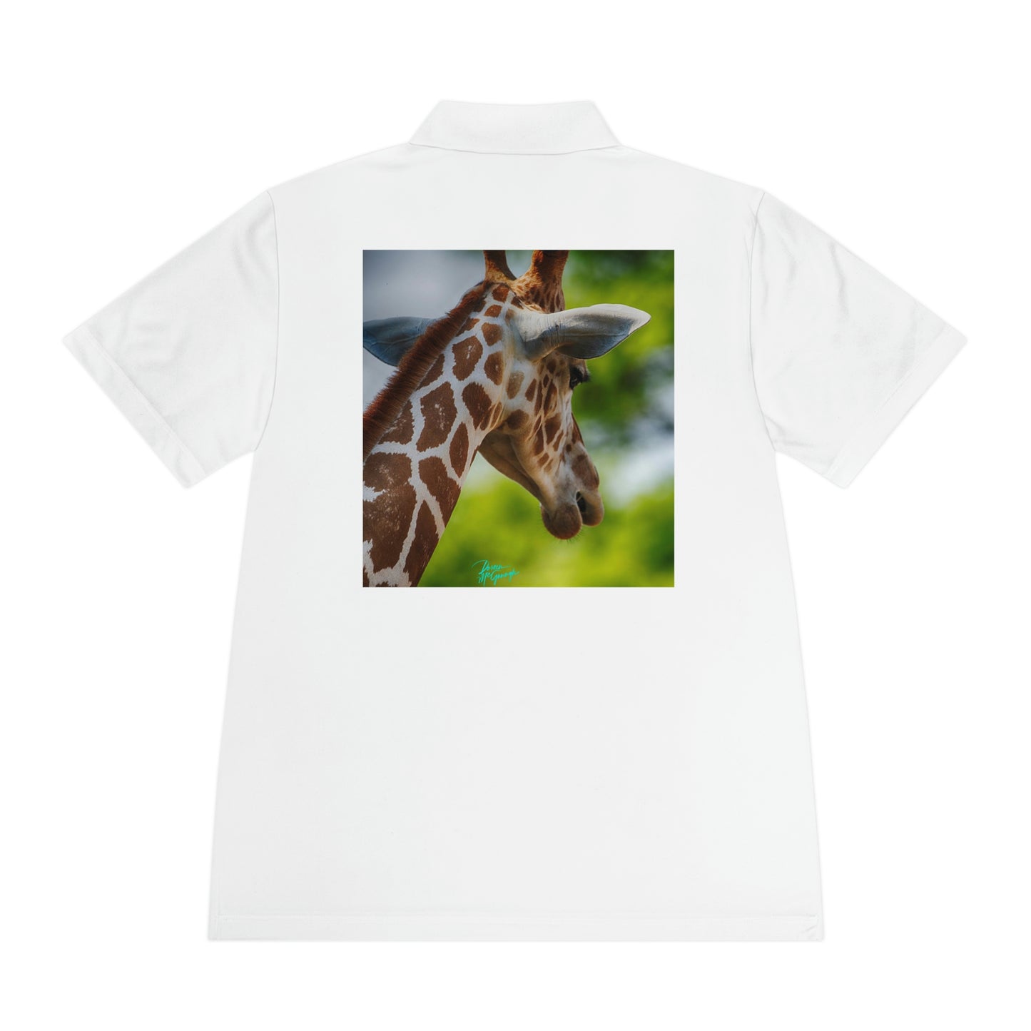 Mens polo shirts Giraffe Portrait  09, performance shirt, plus sizes