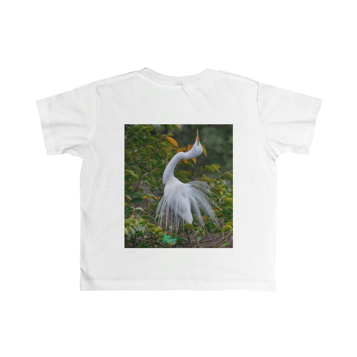 Infant Great White Heron Breeding Plumage Tee, t shirts for kids, inspired by nature