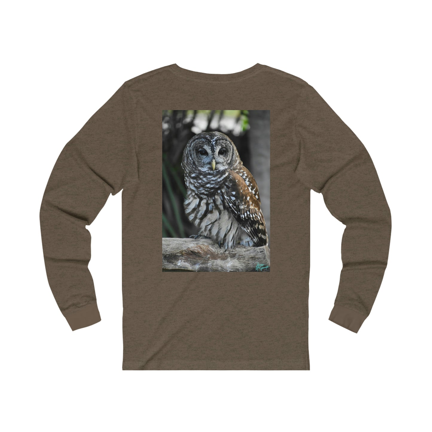 Unisex T-shirt Barred Owl, Long Sleeve Performance shirt