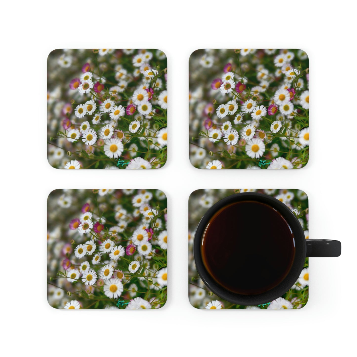 Adare Wildflowers Corkwood Coaster Set