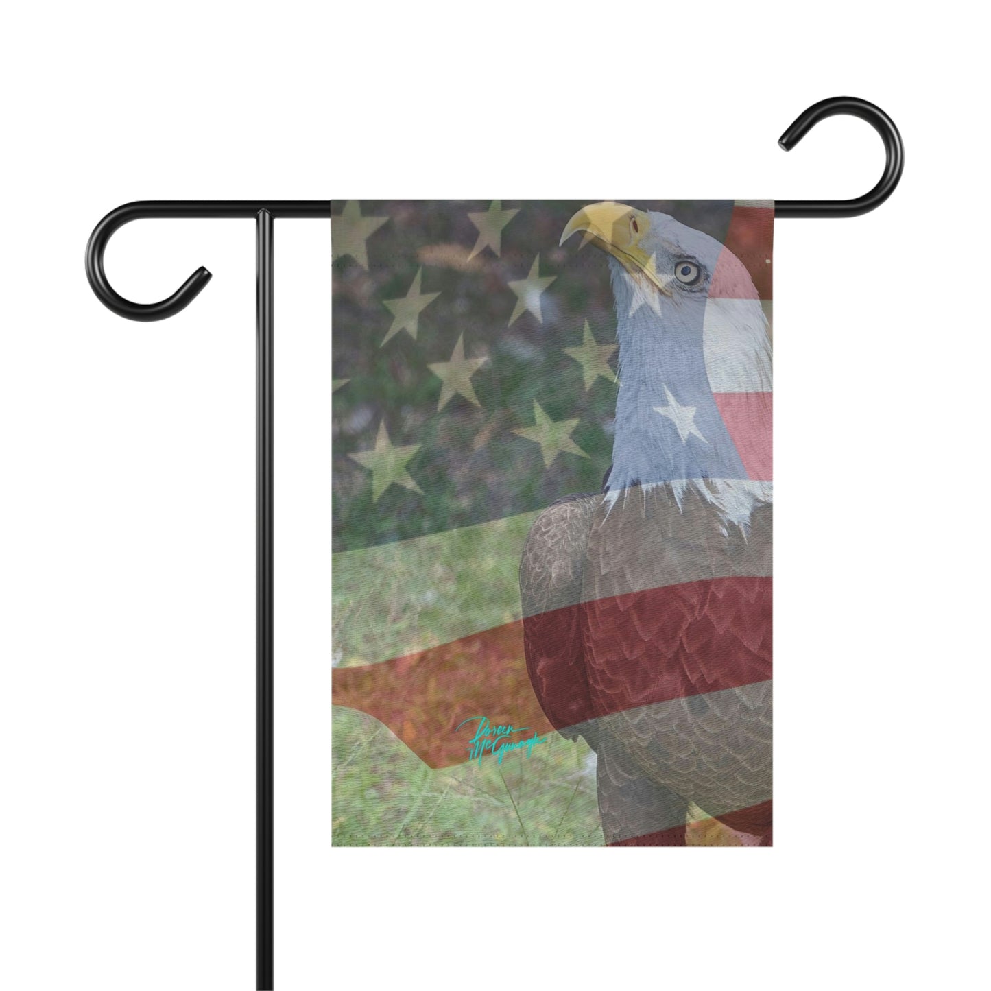 Outdoor banner flags Patriotic Bald Eagle with American Flag special edition