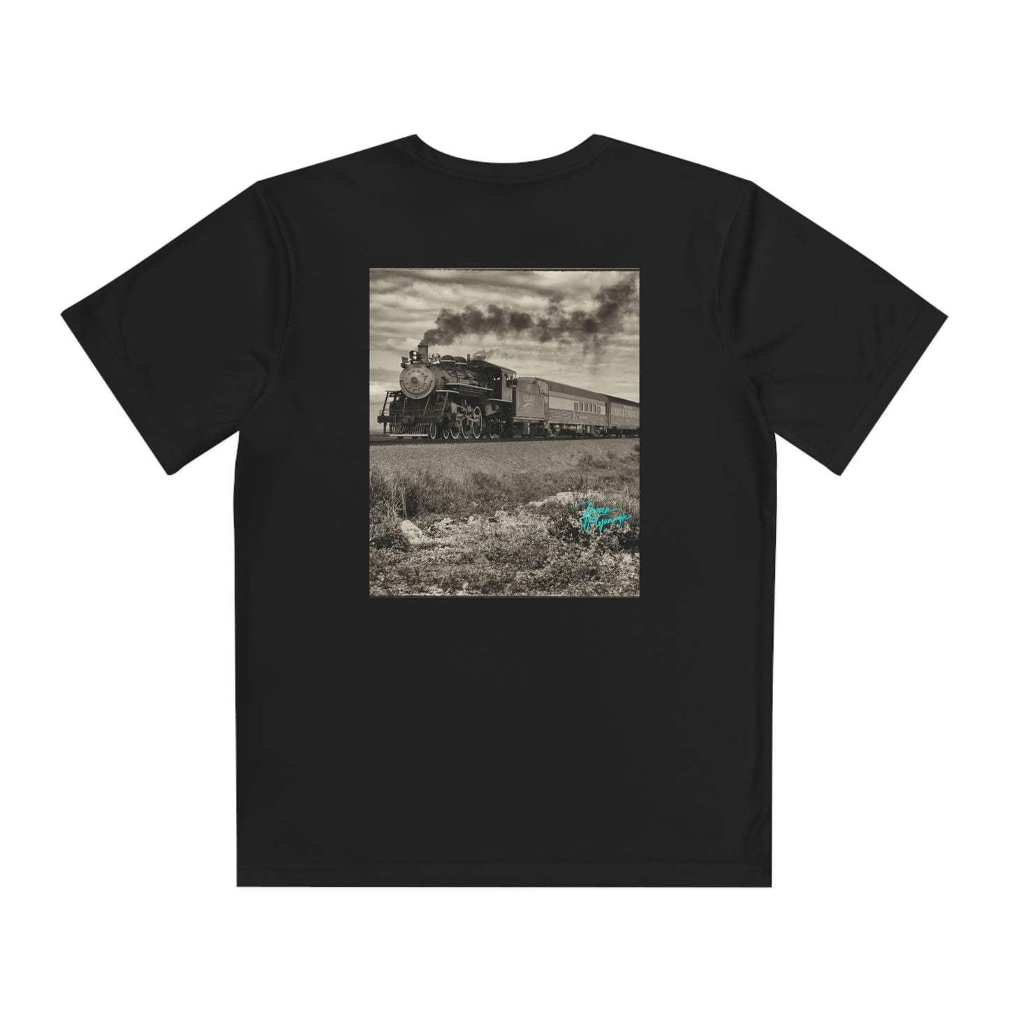 Youth T Shirts, Steam Engine 148 Train, performance shirt