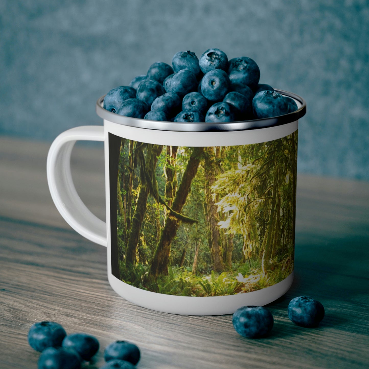 Enamel Camping Mug, Deep in Forest