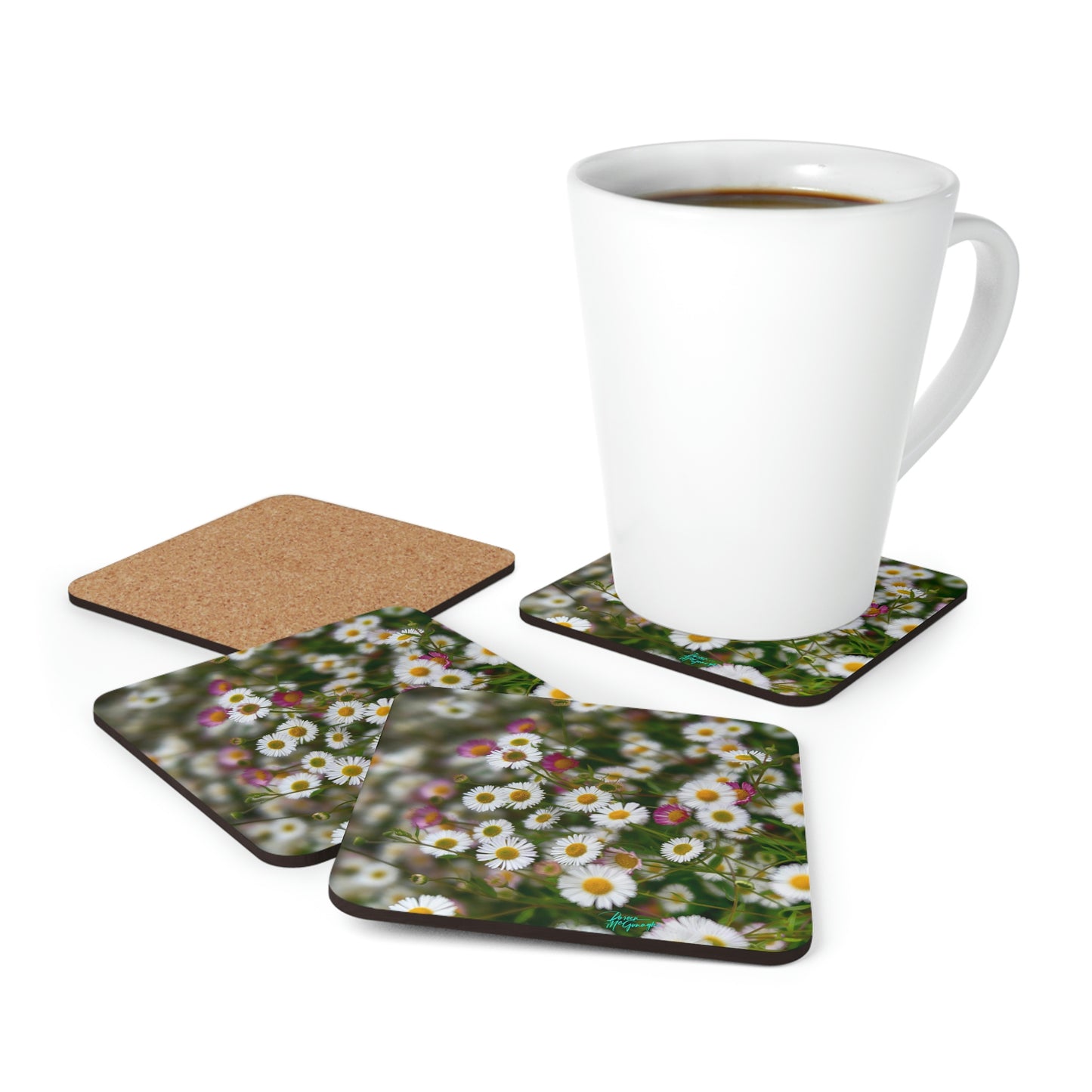 Adare Wildflowers Corkwood Coaster Set