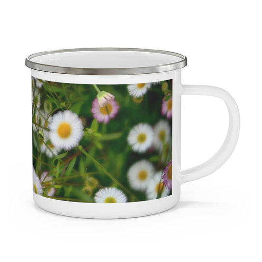 Enamel Camping Mug, Wild Daisies