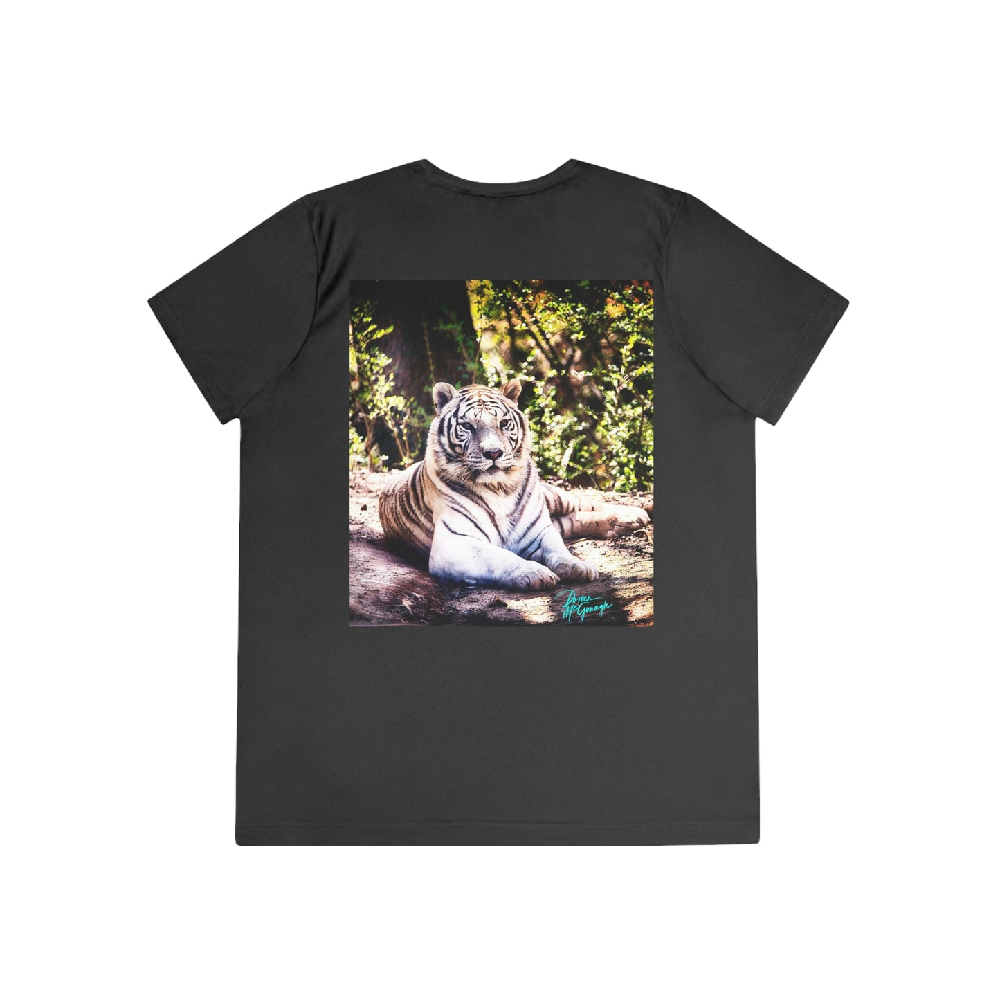 Womens Fitted Tee Shirts White Tiger, Performance shirt