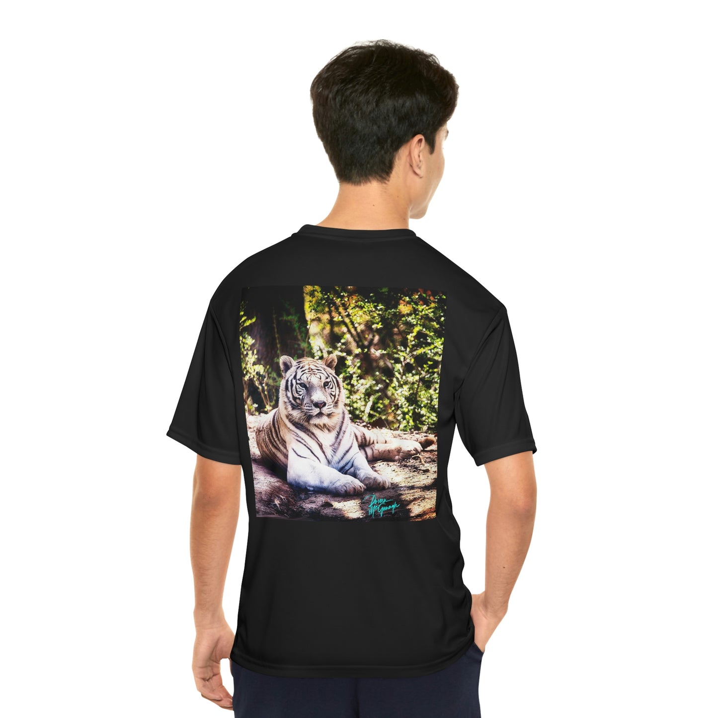 Mens t shirts White Tiger, performance shirt