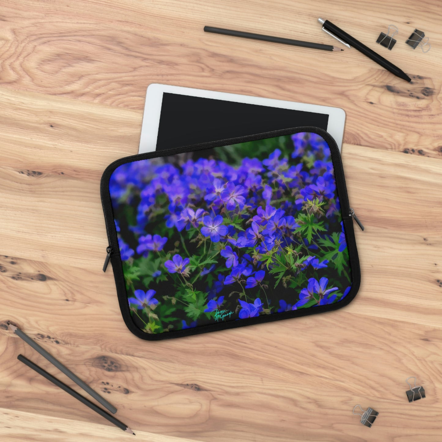 Blue Wildflowers Laptop Sleeve