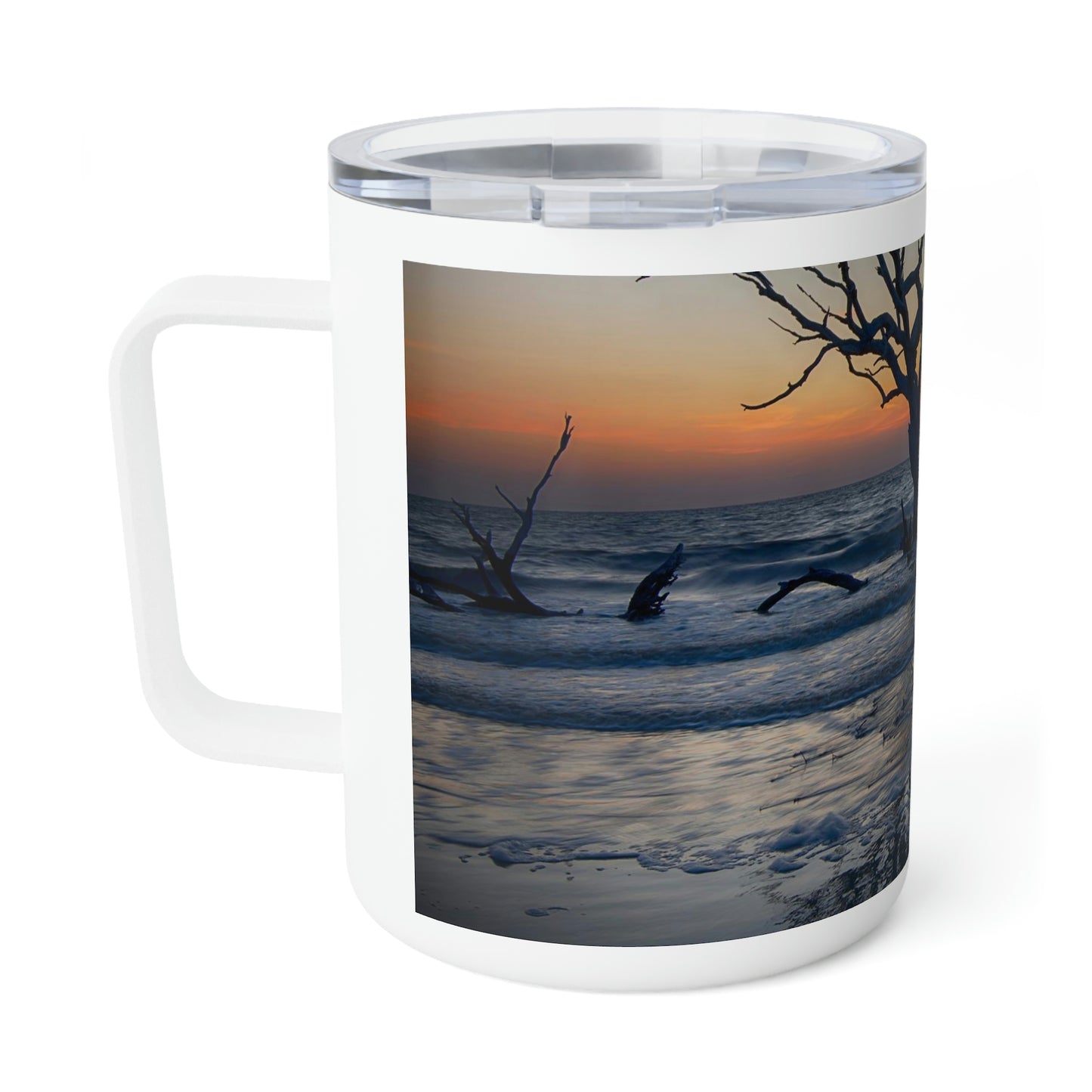 Eco friendly, Sunrise on Jekyll Island, 10 oz Insulated travel Mug