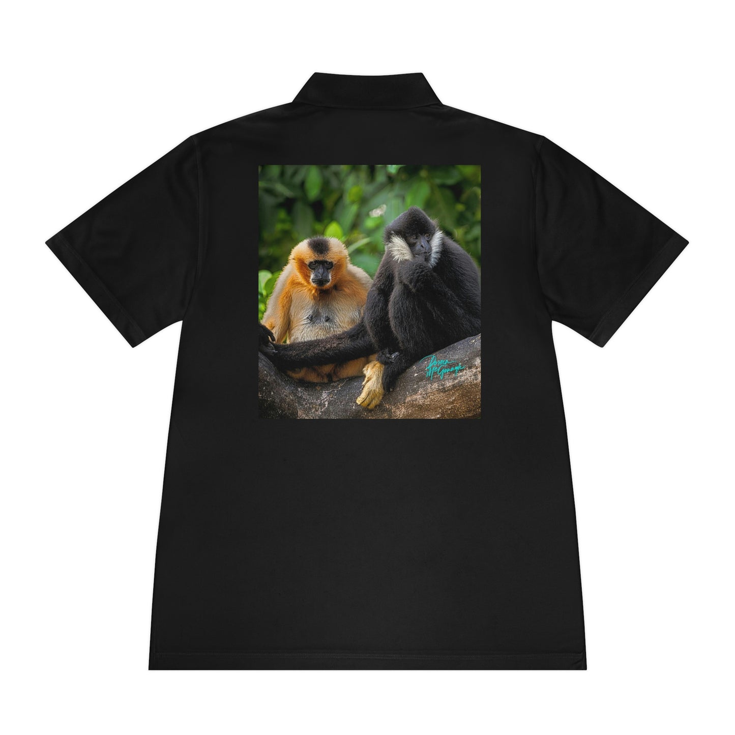 Mens polo shirts Pair of Gibbon Monkeys 05, performance shirt, plus sizes