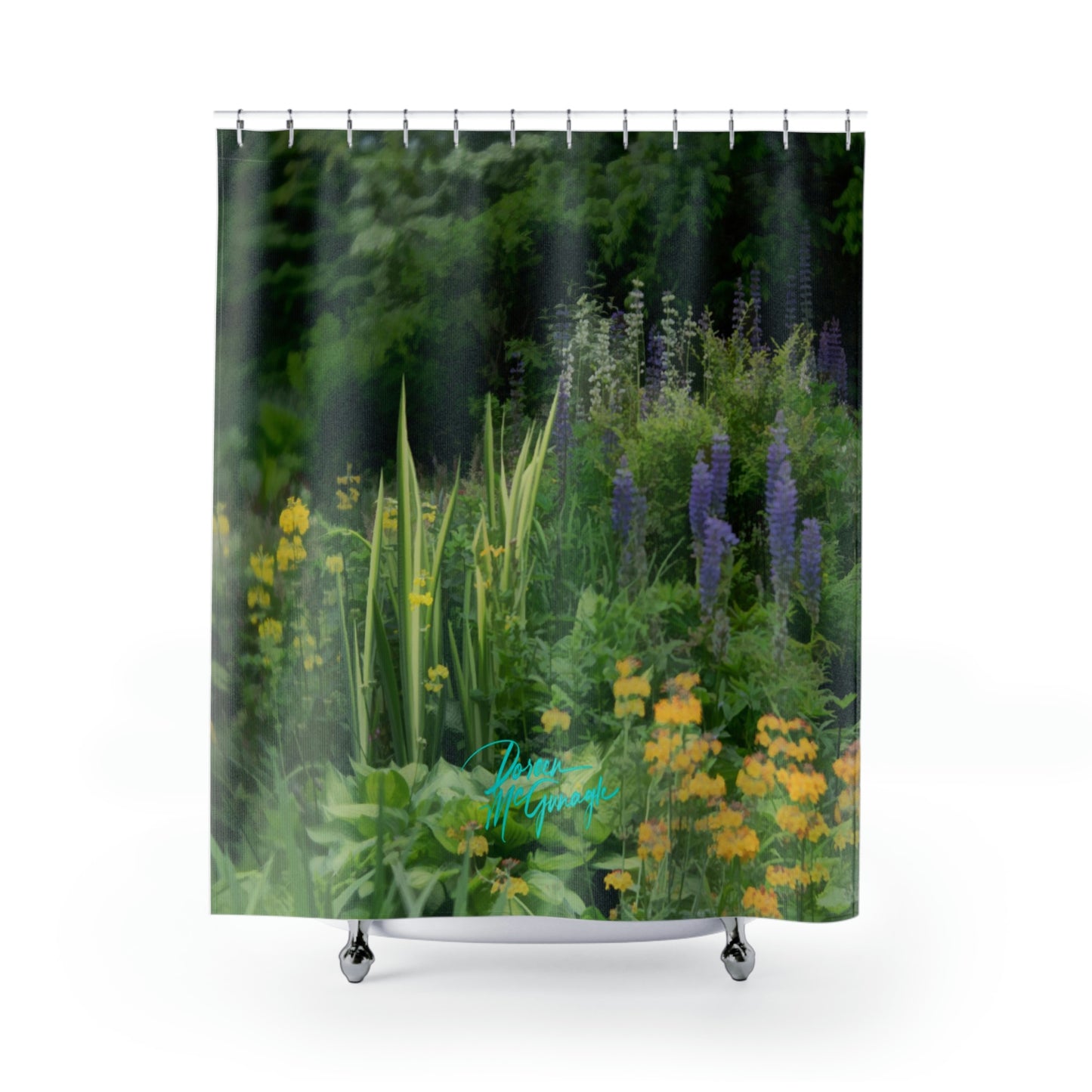 Earthy Shower Curtain  Ashford Garden Path 04 Nature inspired Decor