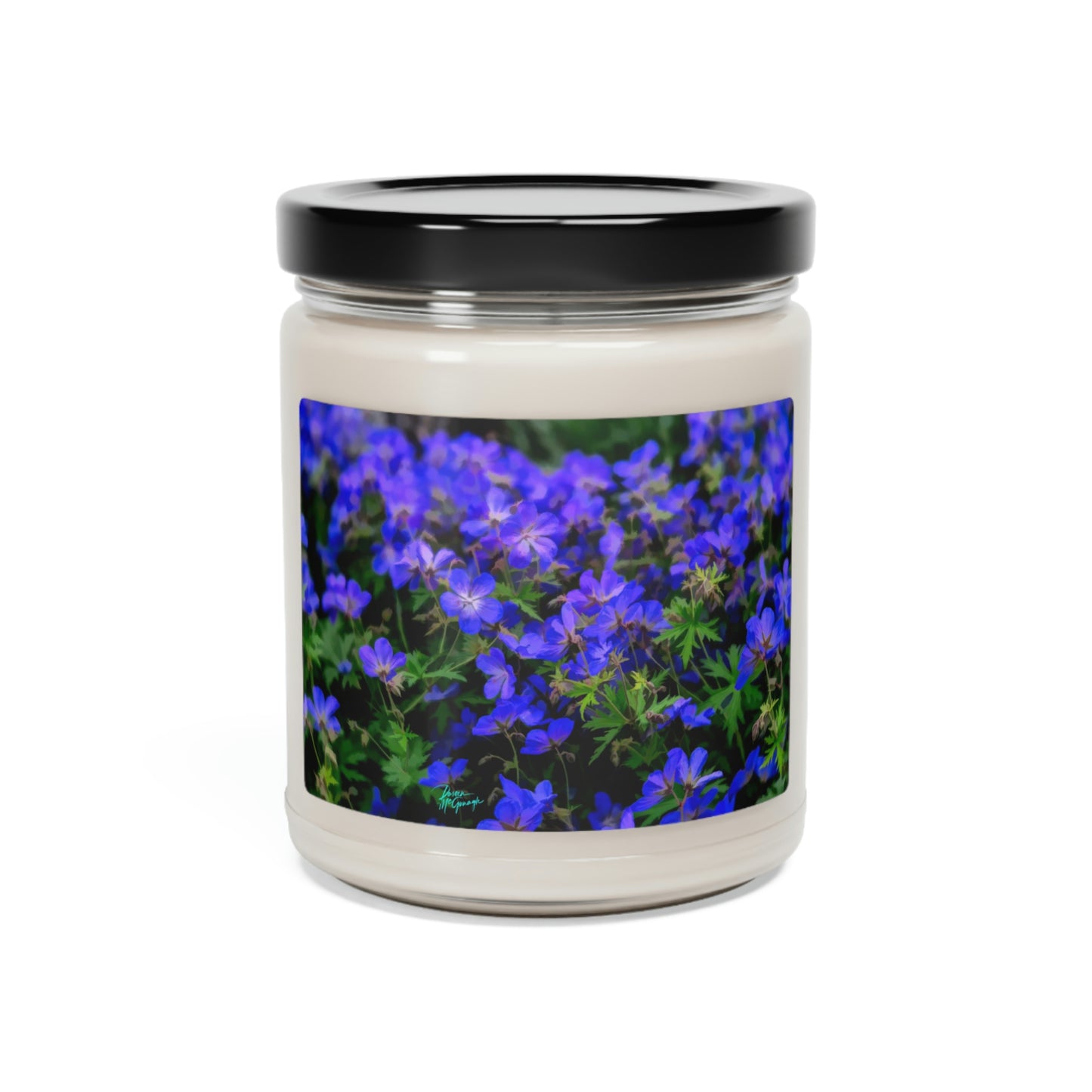 Natural Soy Candles Blue Wildflowers, 9oz, nature inspired decor