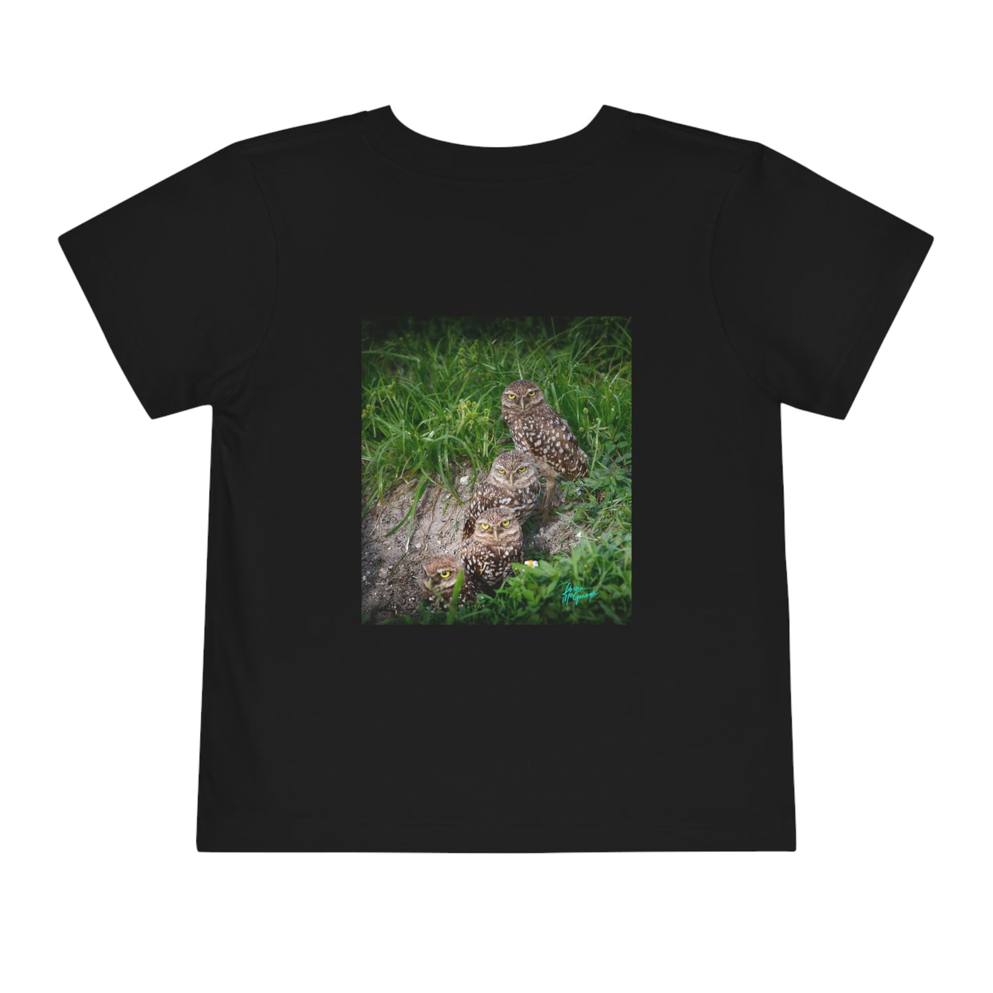 Toddler T shirts Burrowing Owl Family, t shirts for kids, inspired by nature