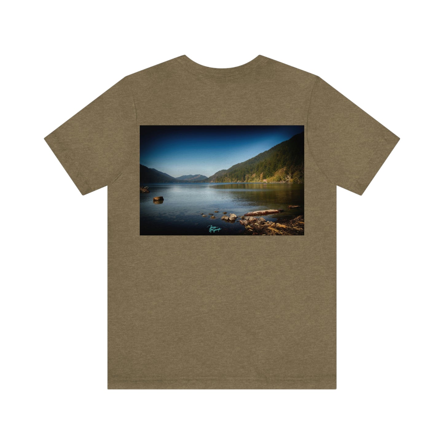 Unisex T shirt Cresent Lake, inspired by nature