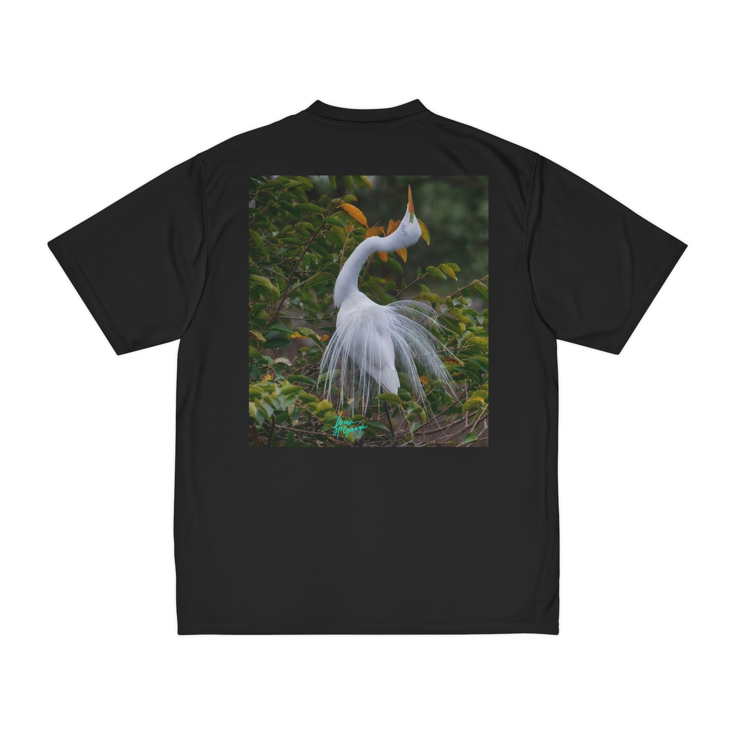 Mens t shirts Great White Heron Breeding Plumage, performance shirt