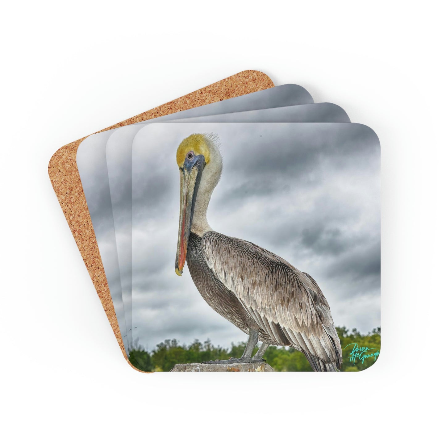 Pelican Corkwood Coaster Set