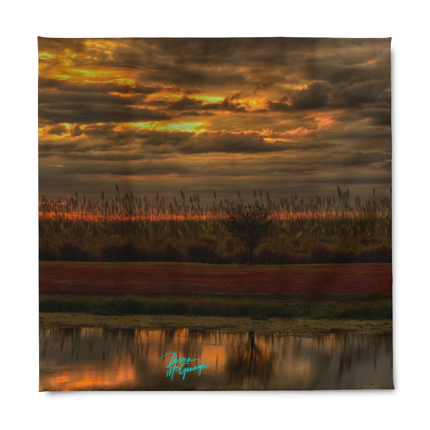 Sunset in Clewiston Duvet Cover