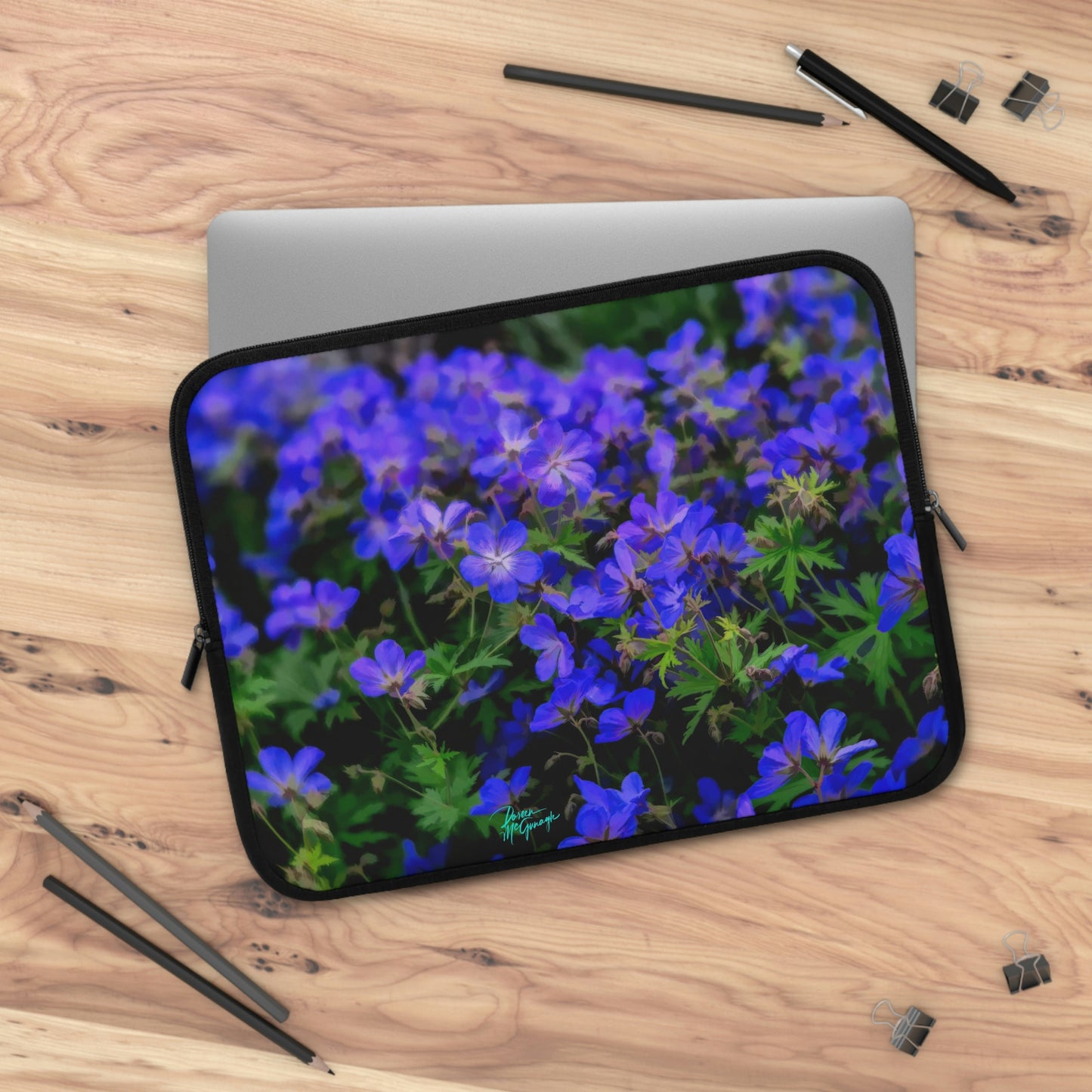 Blue Wildflowers Laptop Sleeve