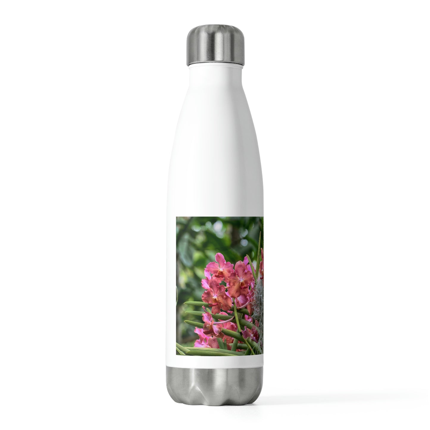 Eco friendly water bottle Pink Vanda Orchid 01, 20oz insulated water bottle