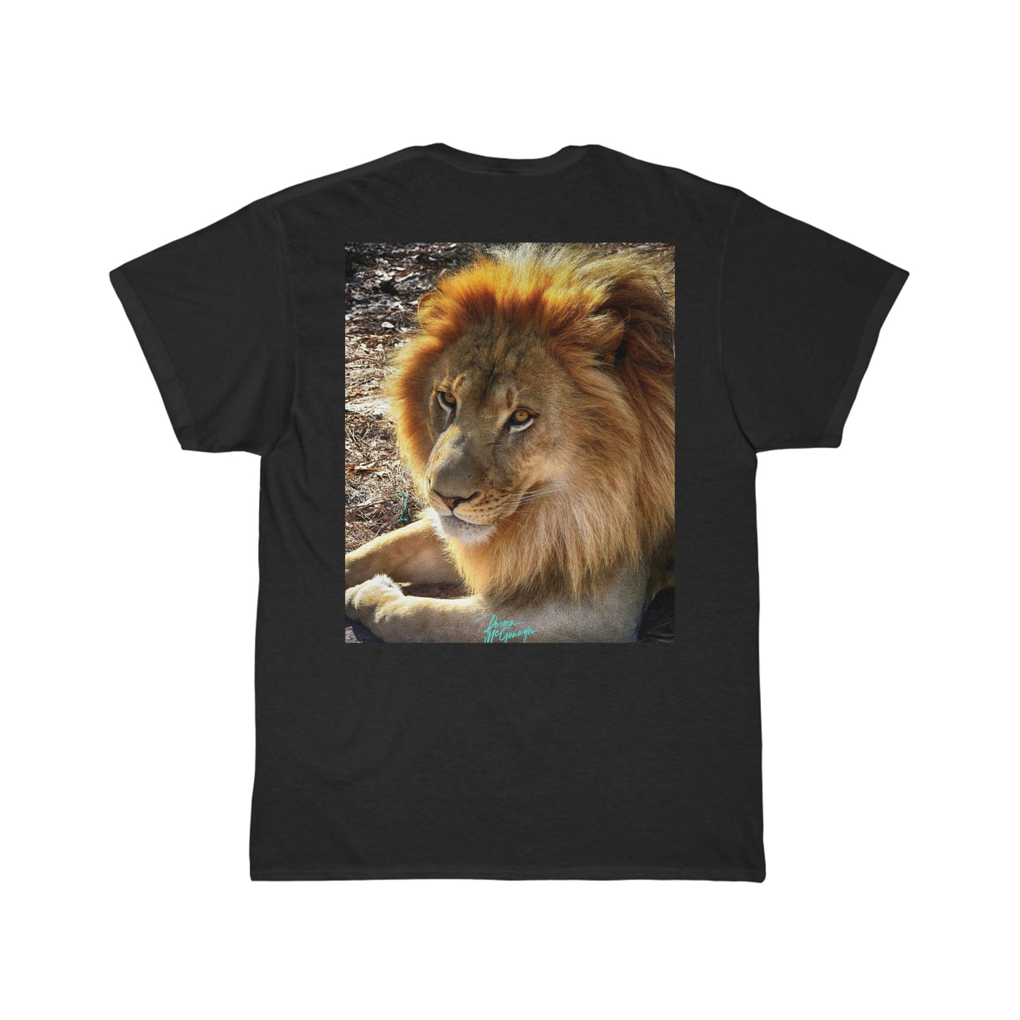 Mens Cotton Tee  Lion, Short Sleeve Plus Sizes