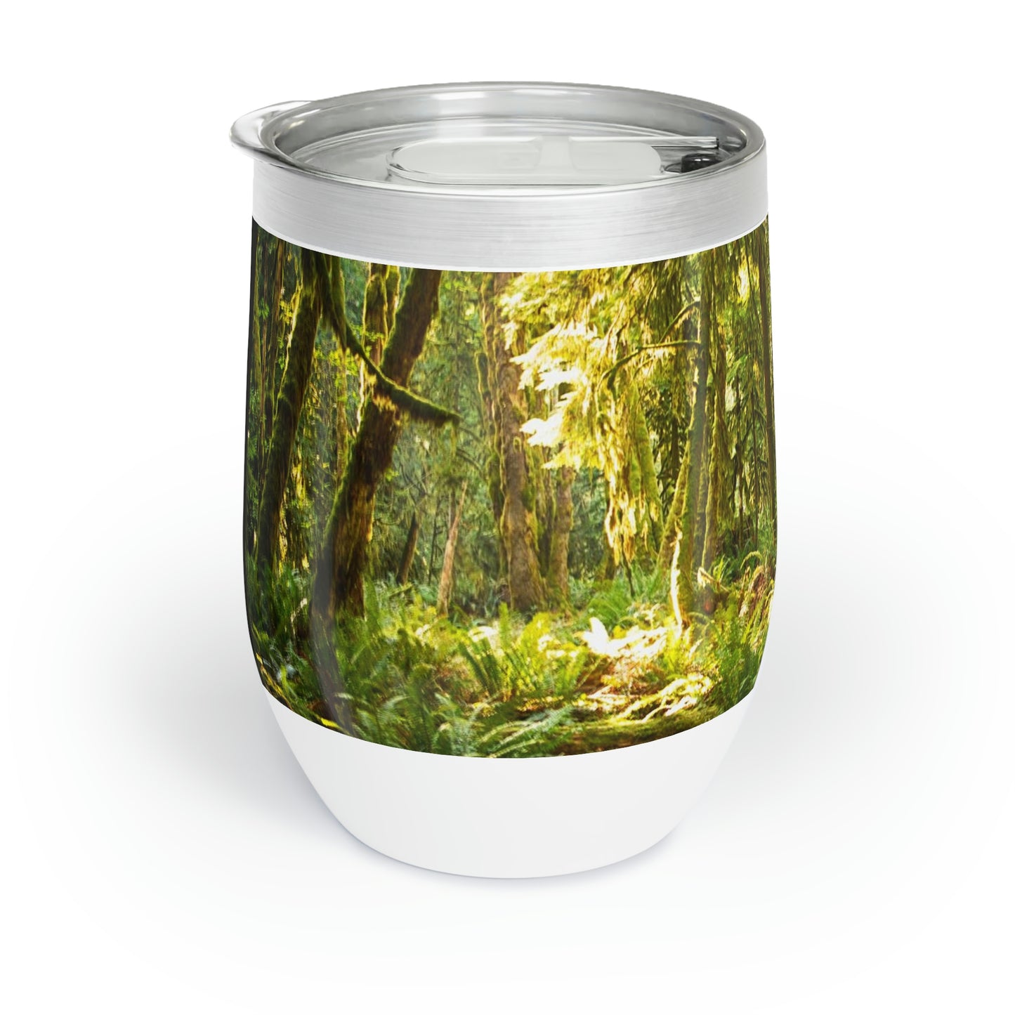 Eco friendly, Deep in Woods, 12 oz insulated wine tumbler with lid