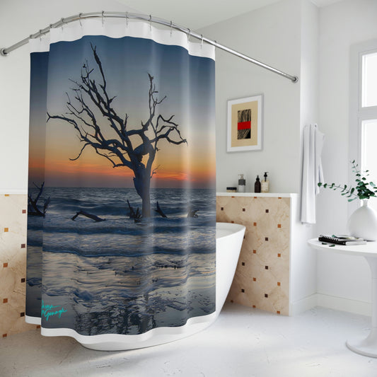 Earthy Shower Curtain, Sunrise on Jekyll Island 04, Inspired by Nature