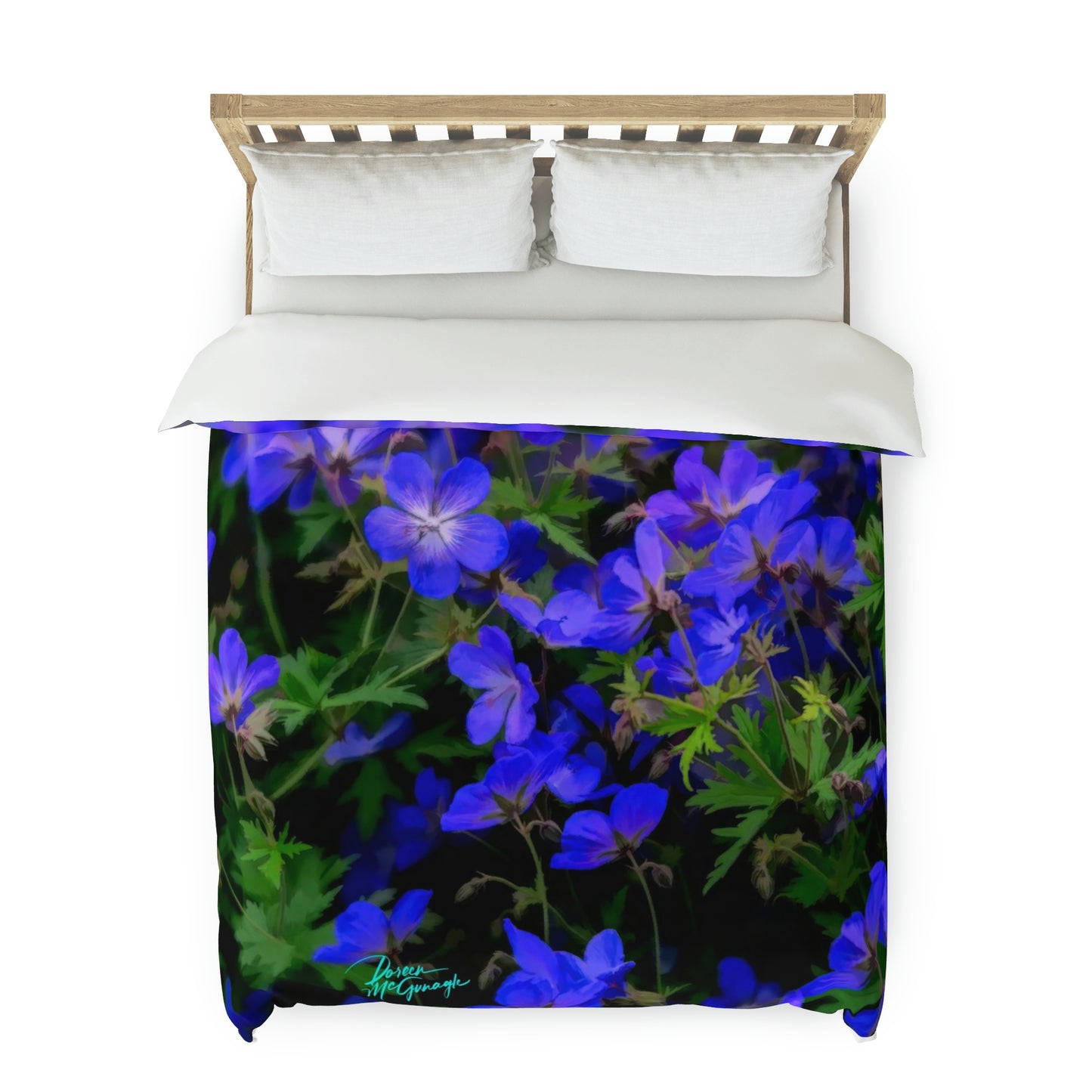 Blue Wild Flowers Duvet Covers