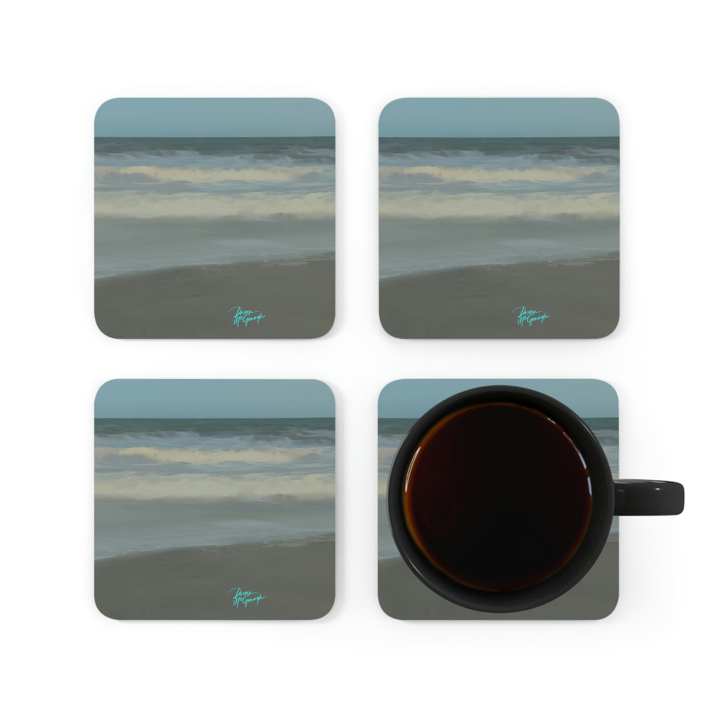 Sunset on Hilton Head Cork Coaster Set