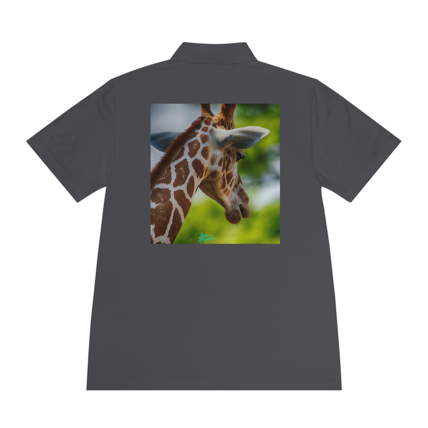 Mens polo shirts Giraffe Portrait  09, performance shirt, plus sizes