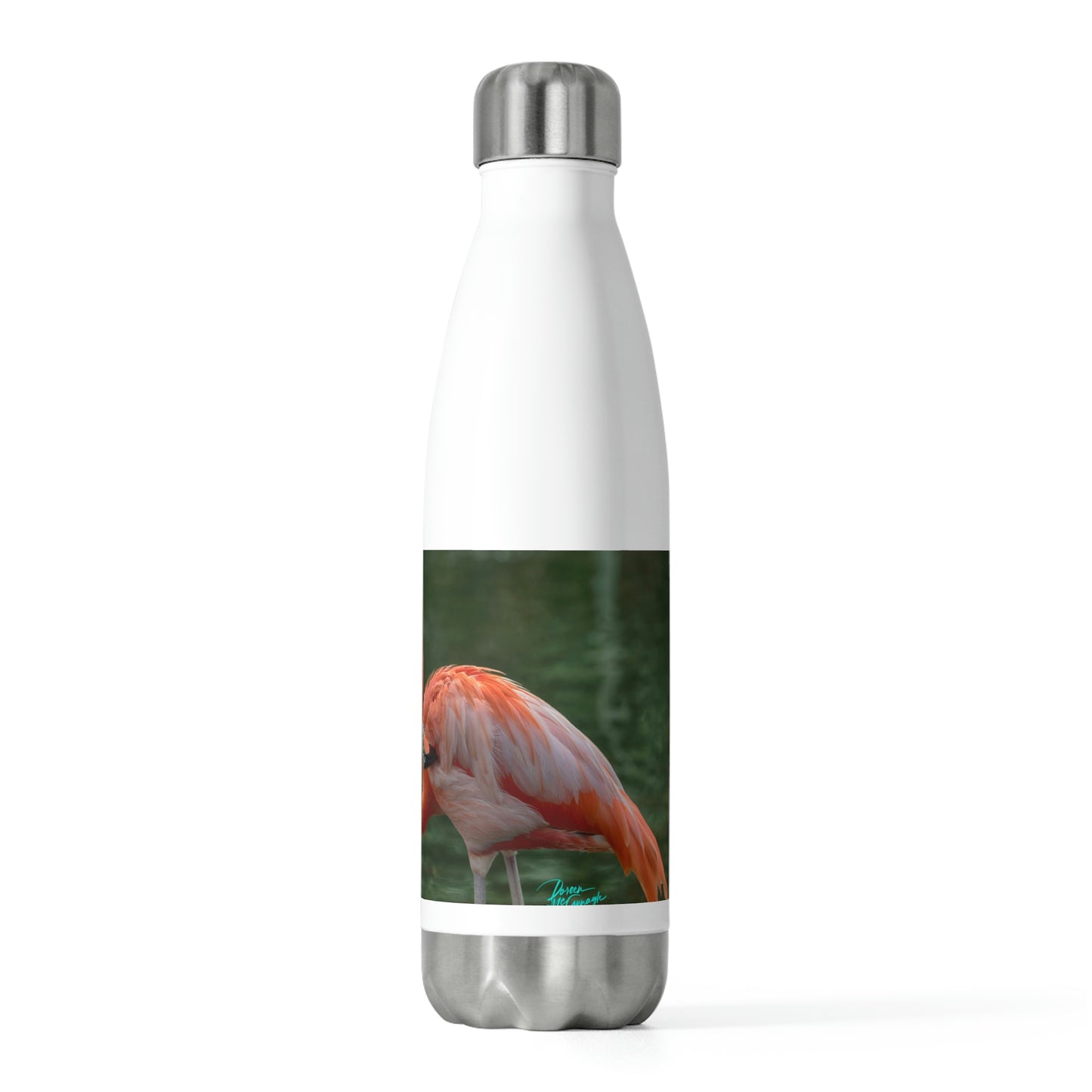 Eco friendly water bottle Flamingo Bird 17, 20oz insulated water bottle