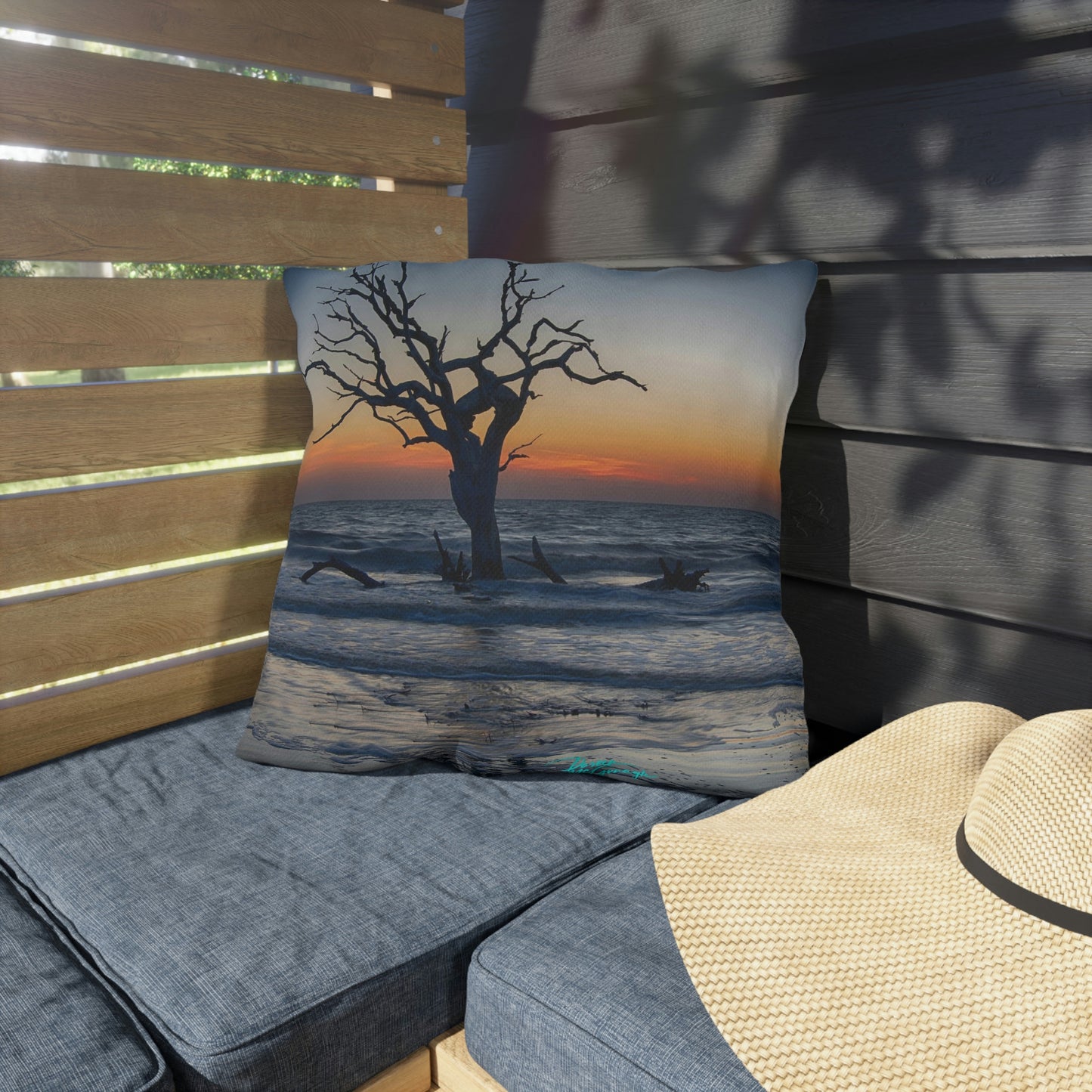 Artistic Accent Outdoor Pillow Sunrise on Jekyll Island