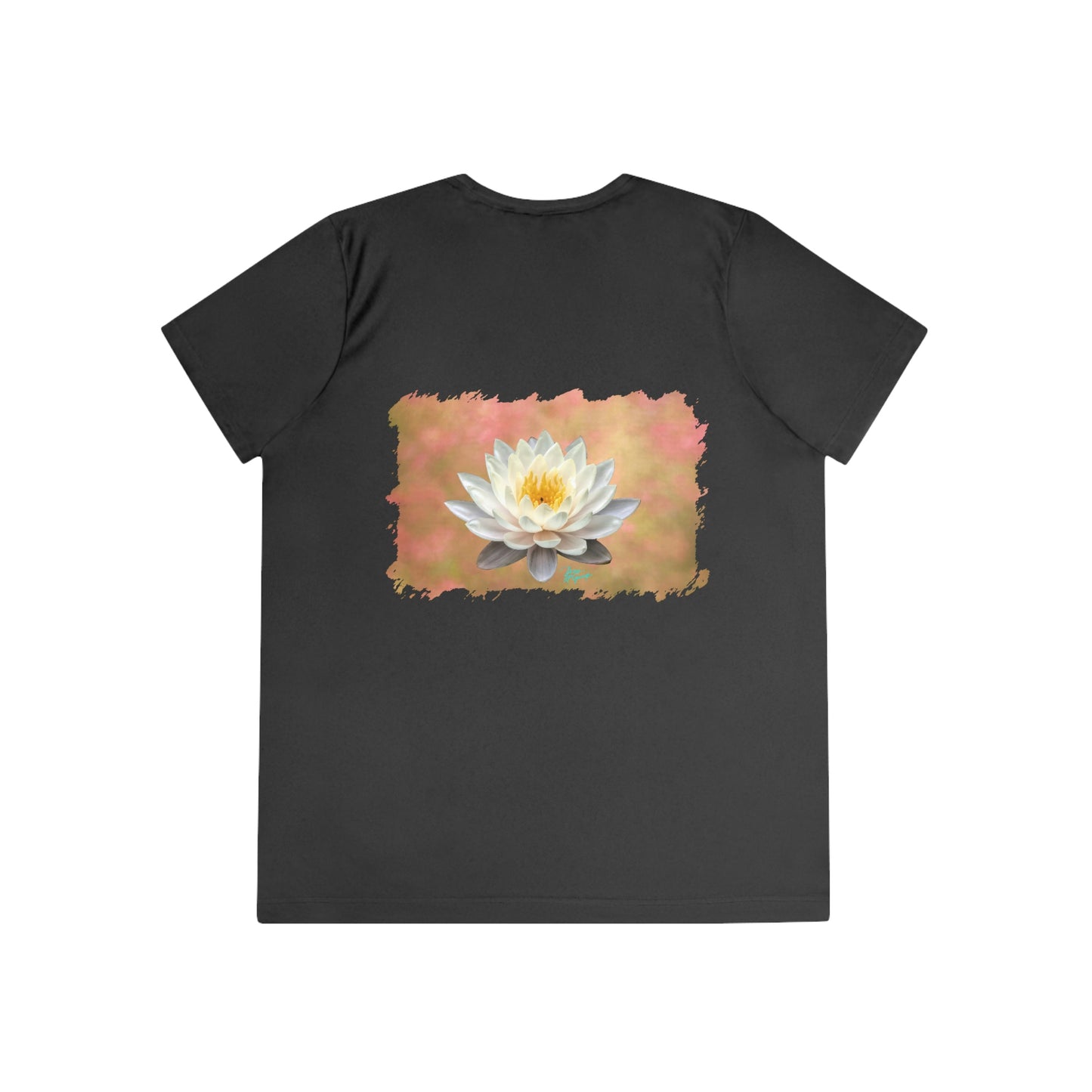 Womens Fitted Tee Shirts White Water Lily, Performance shirt