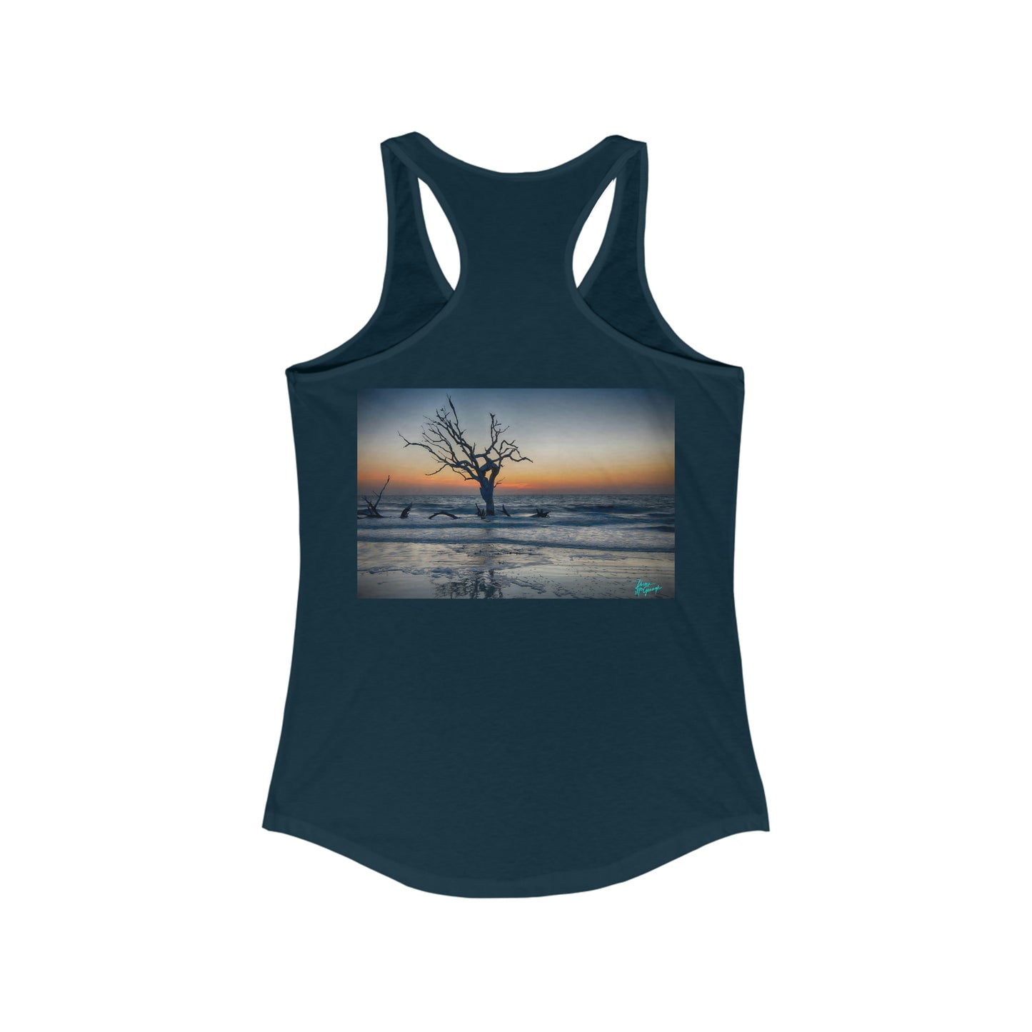 Womens racerback tank tops Sunrise on Jekyll Island, women summer tees