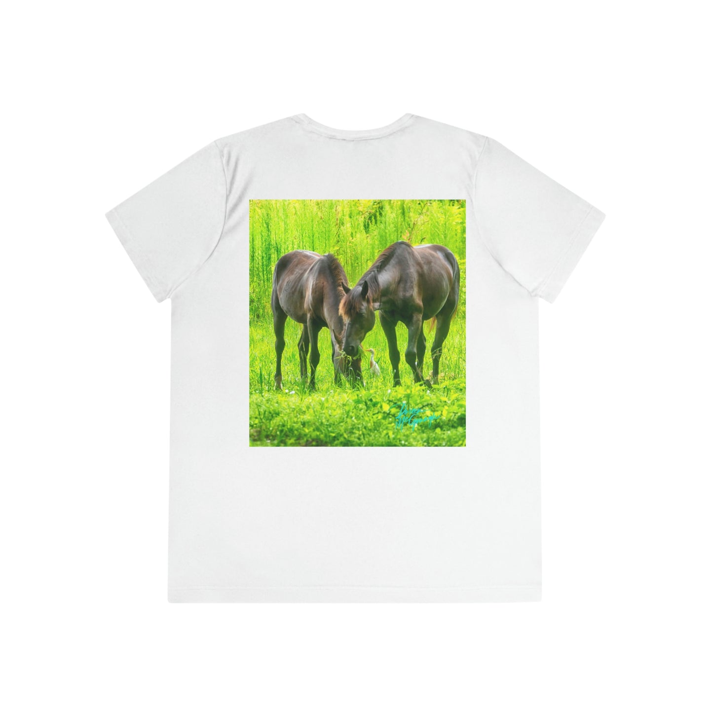 Womens Fitted Tee Shirts Wild Horses, Performance shirt