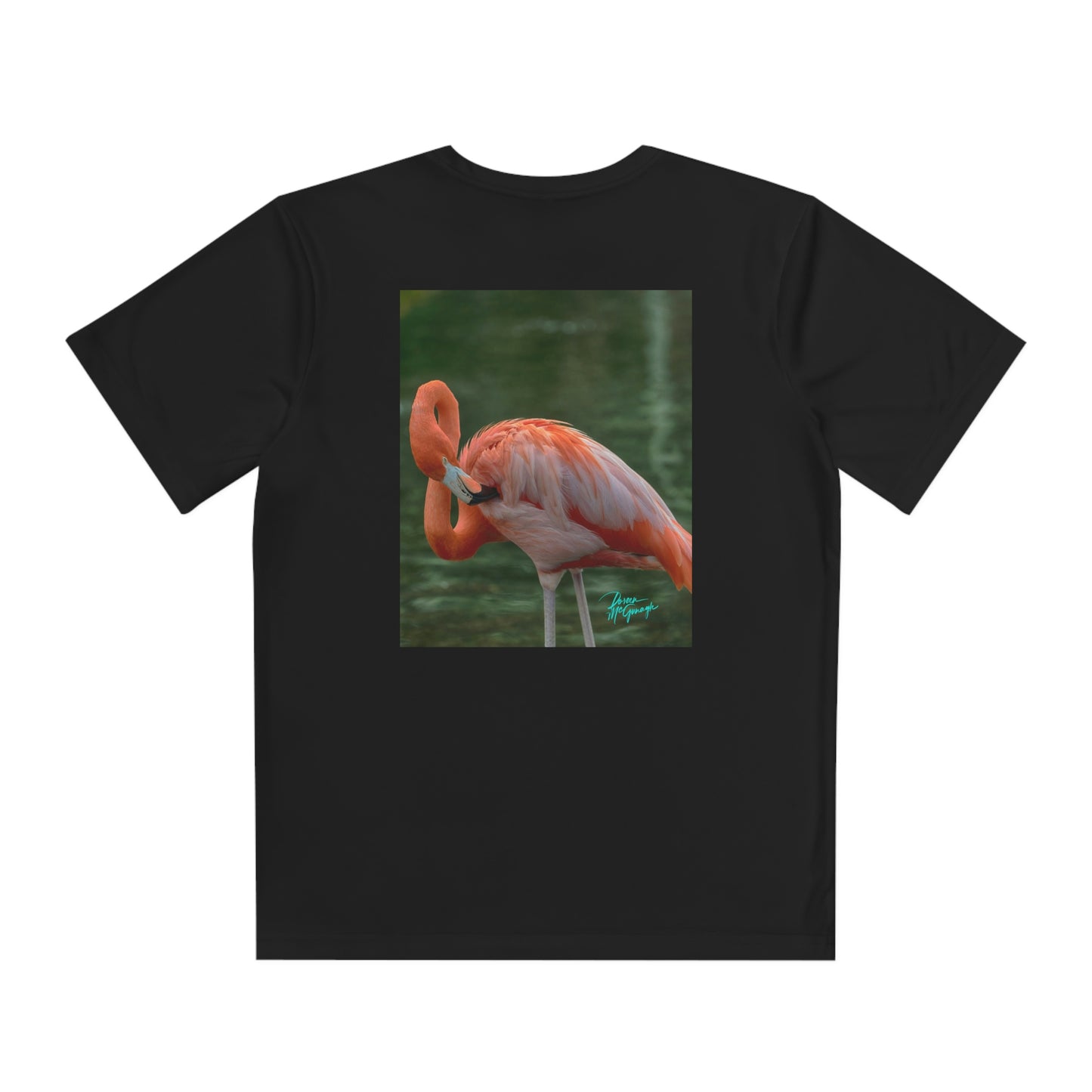 Youth T Shirts, Flamingo Bird 17, performance shirt