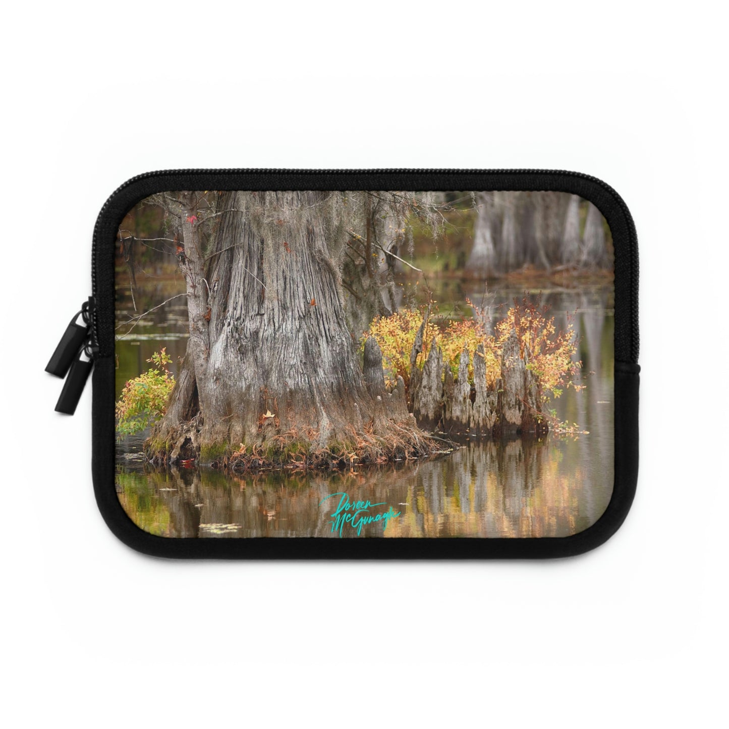 Caddo Lake Cypress Tree with flowers Laptop Sleeve