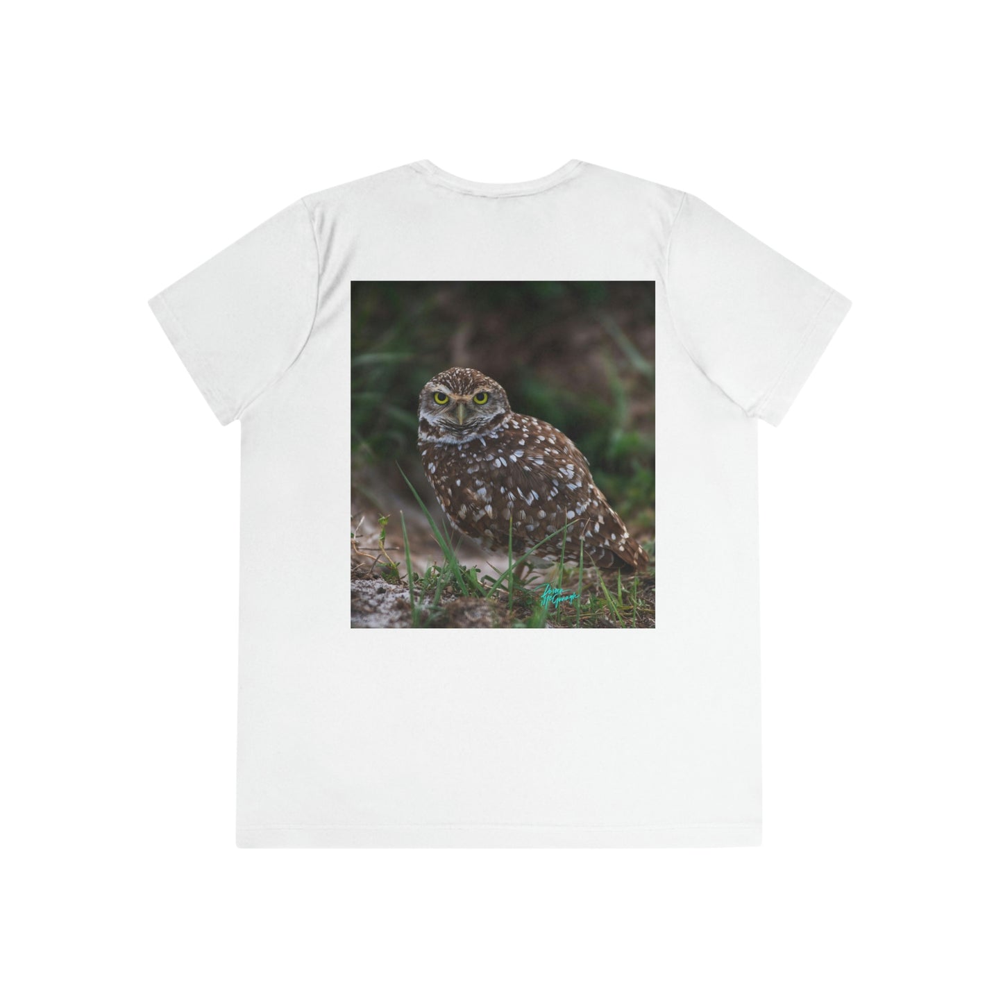 Womens Fitted Tee Shirts Burrowing Owl, Performance shirt