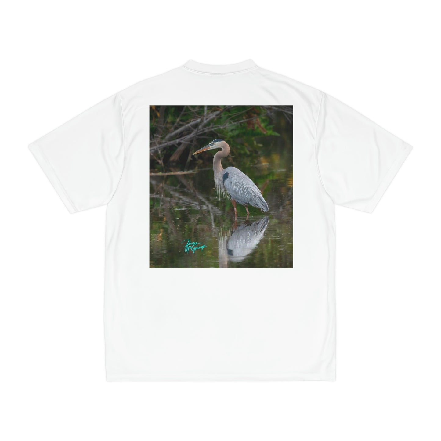 Mens t shirts Geat Blue Heron, performance shirt