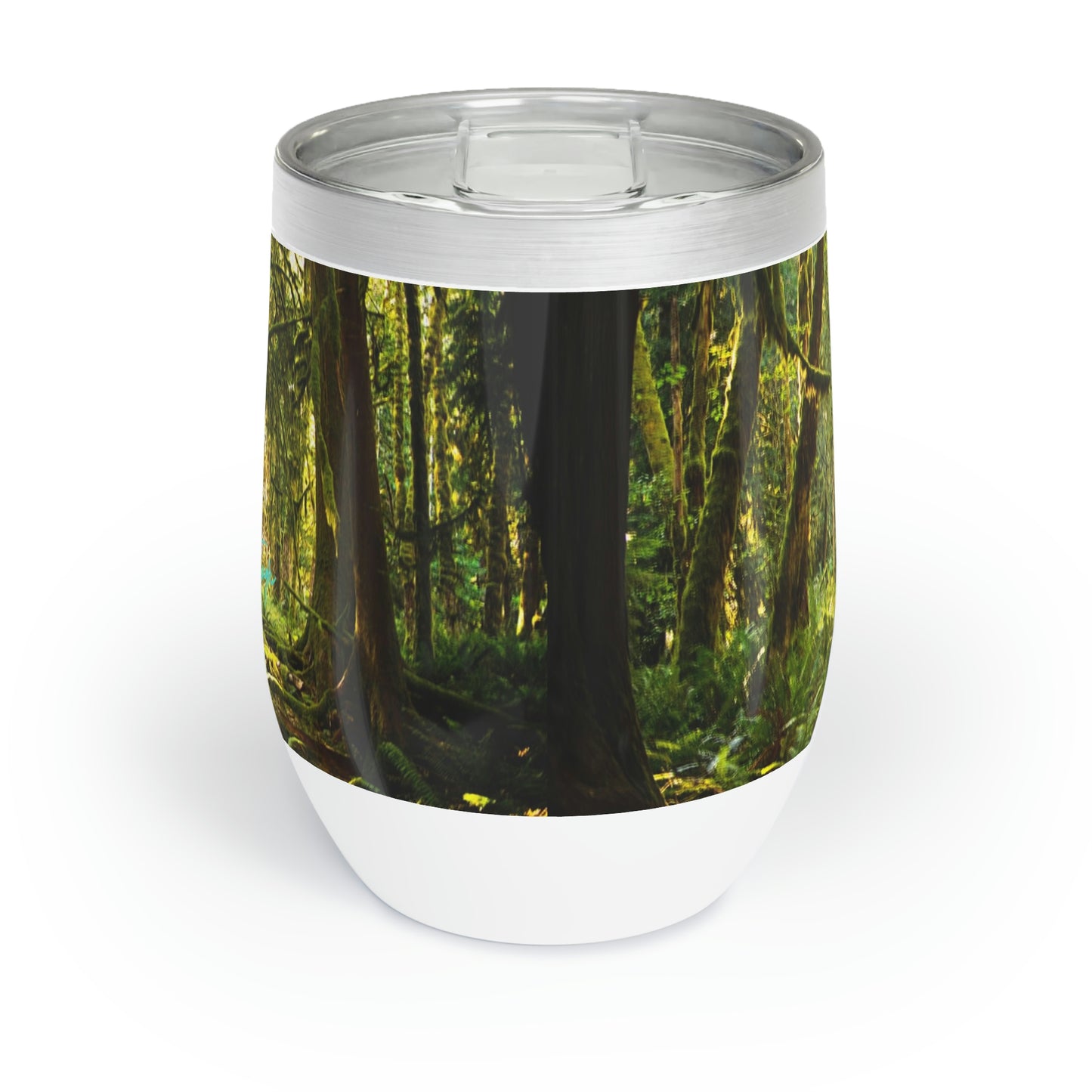 Eco friendly, Deep in Woods, 12 oz insulated wine tumbler with lid