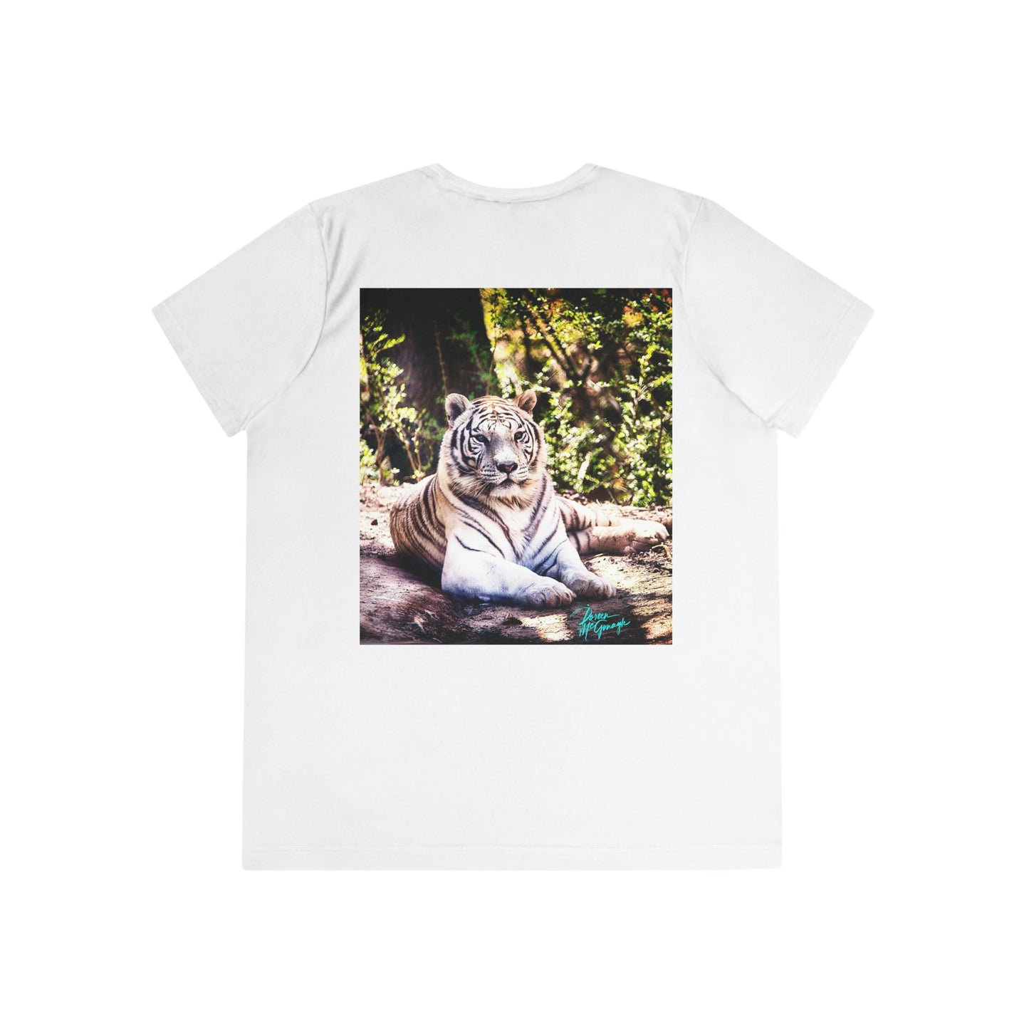 Womens Fitted Tee Shirts White Tiger, Performance shirt