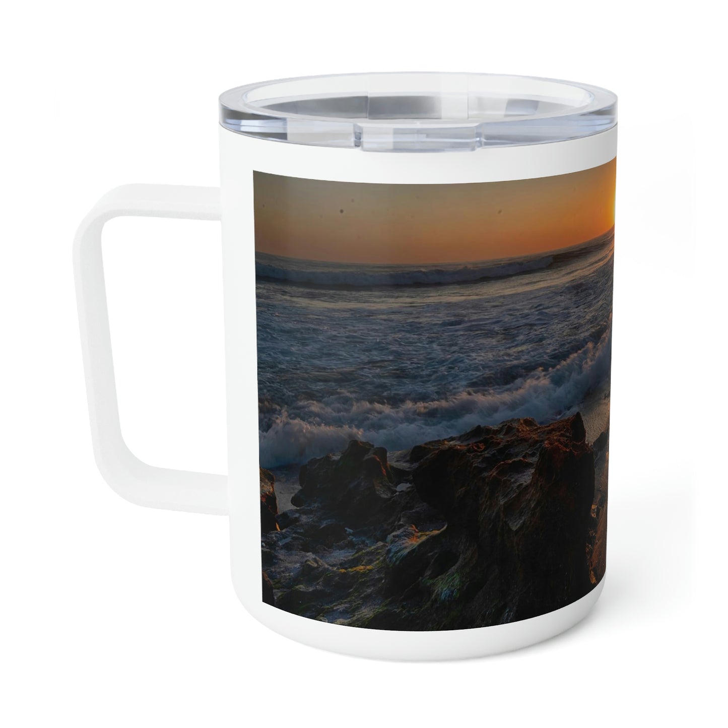 Eco friendly, Sunrise on Stuart Beach, 10 oz Insulated travel Mug