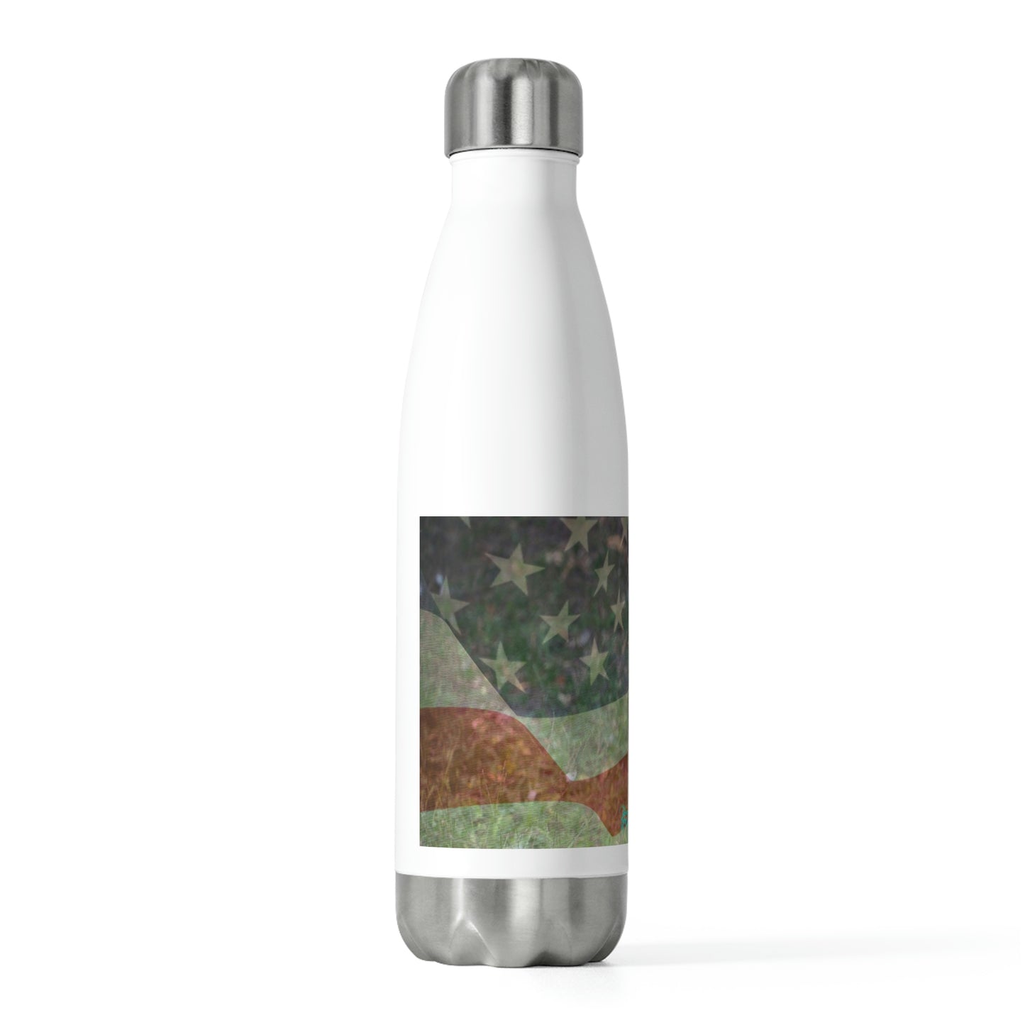 Eco friendly water bottle Patriotic Bald Eagle with American Flag 14, 20oz insulated water bottle