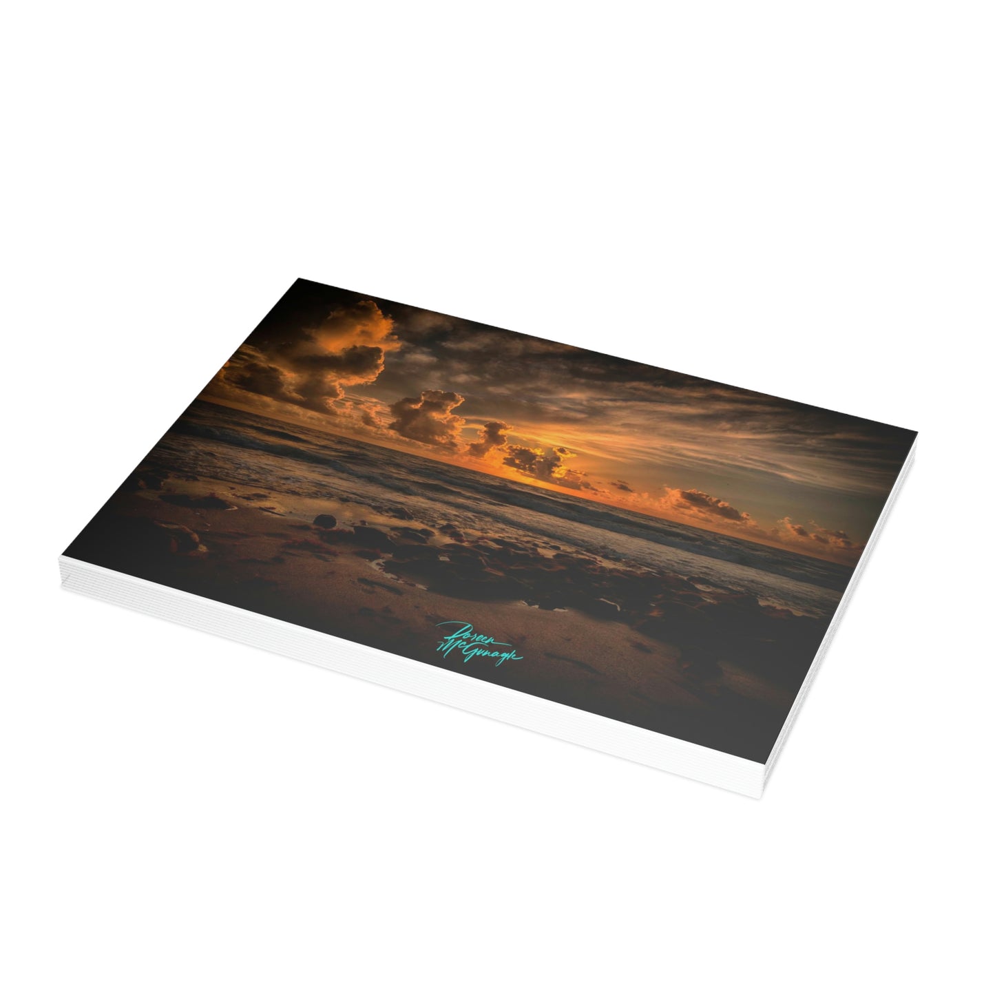 Photo note cards Coral Cove Sunrise 15, boxed note cards