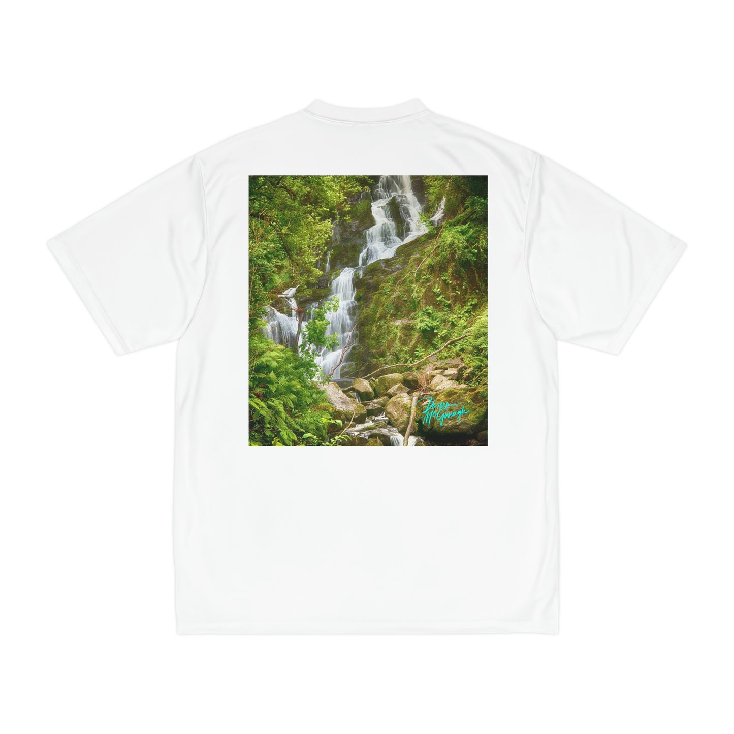 Mens t shirts Killarney National Park Waterfall, performance shirt