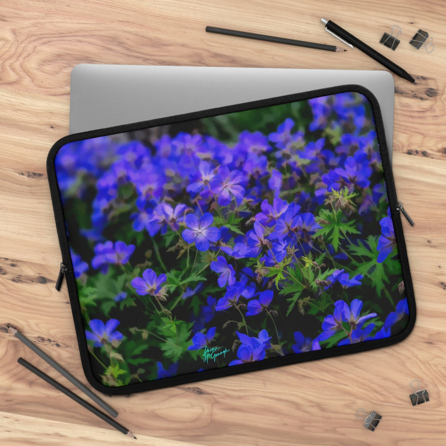 Blue Wildflowers Laptop Sleeve