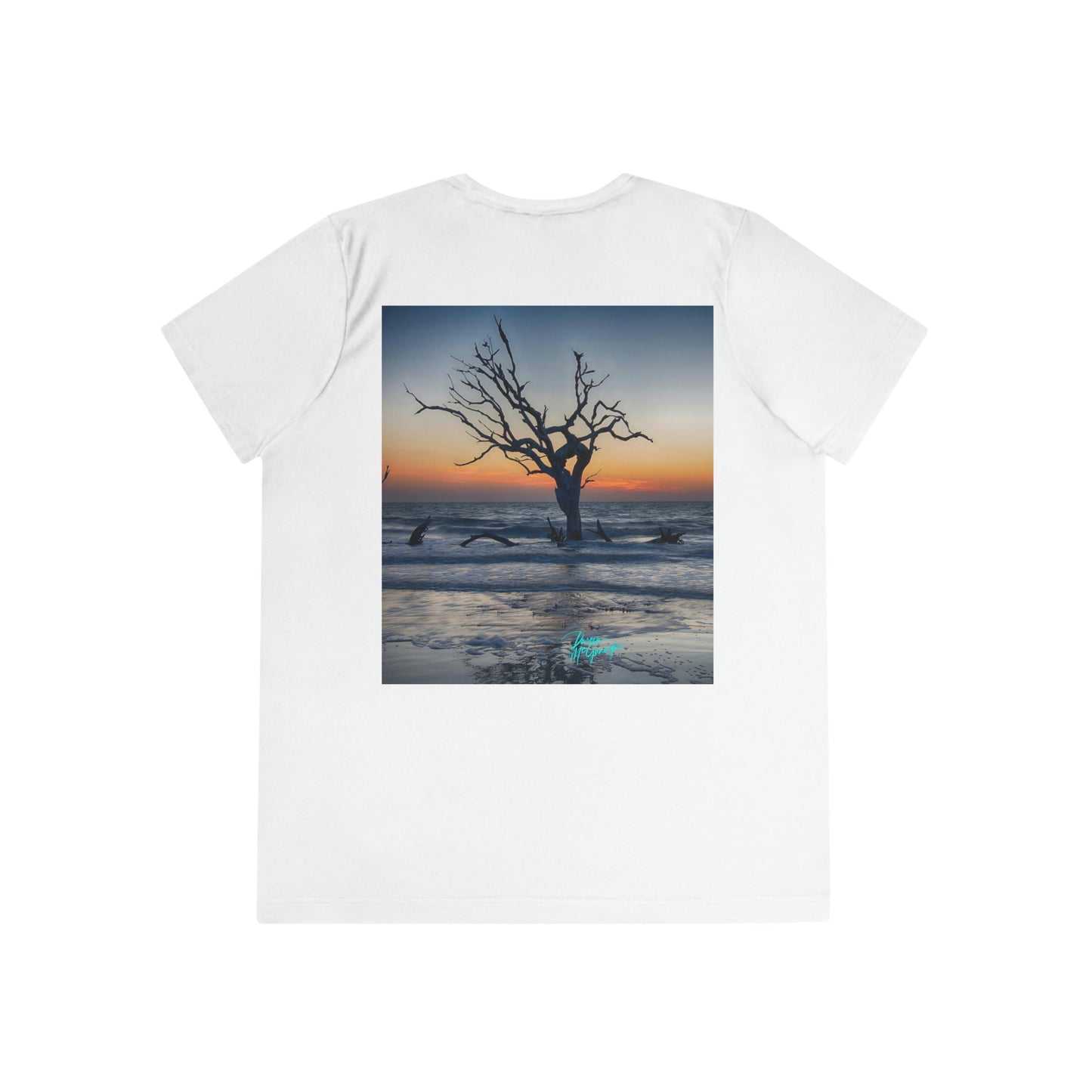 Womens Fitted Tee Shirts Jekyll Island Sunrise, Performance shirt