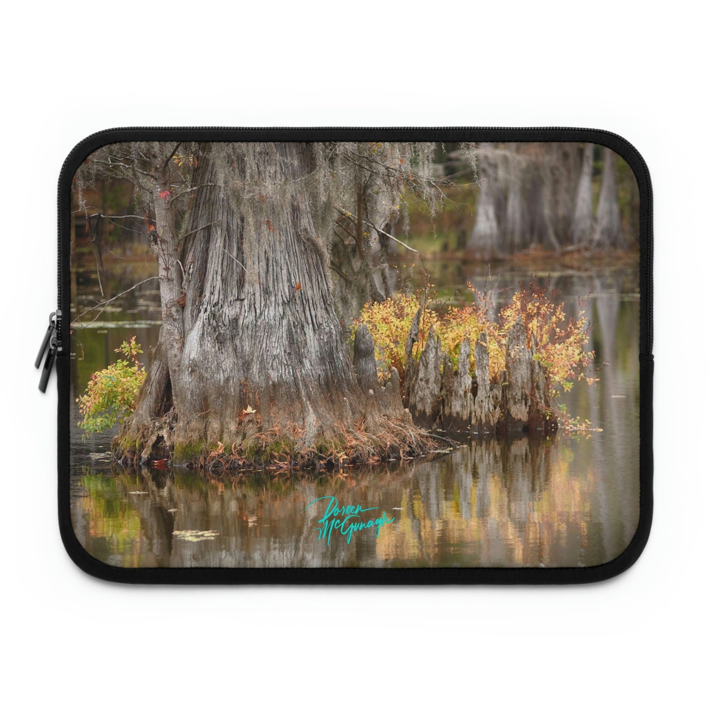 Caddo Lake Cypress Tree with flowers Laptop Sleeve