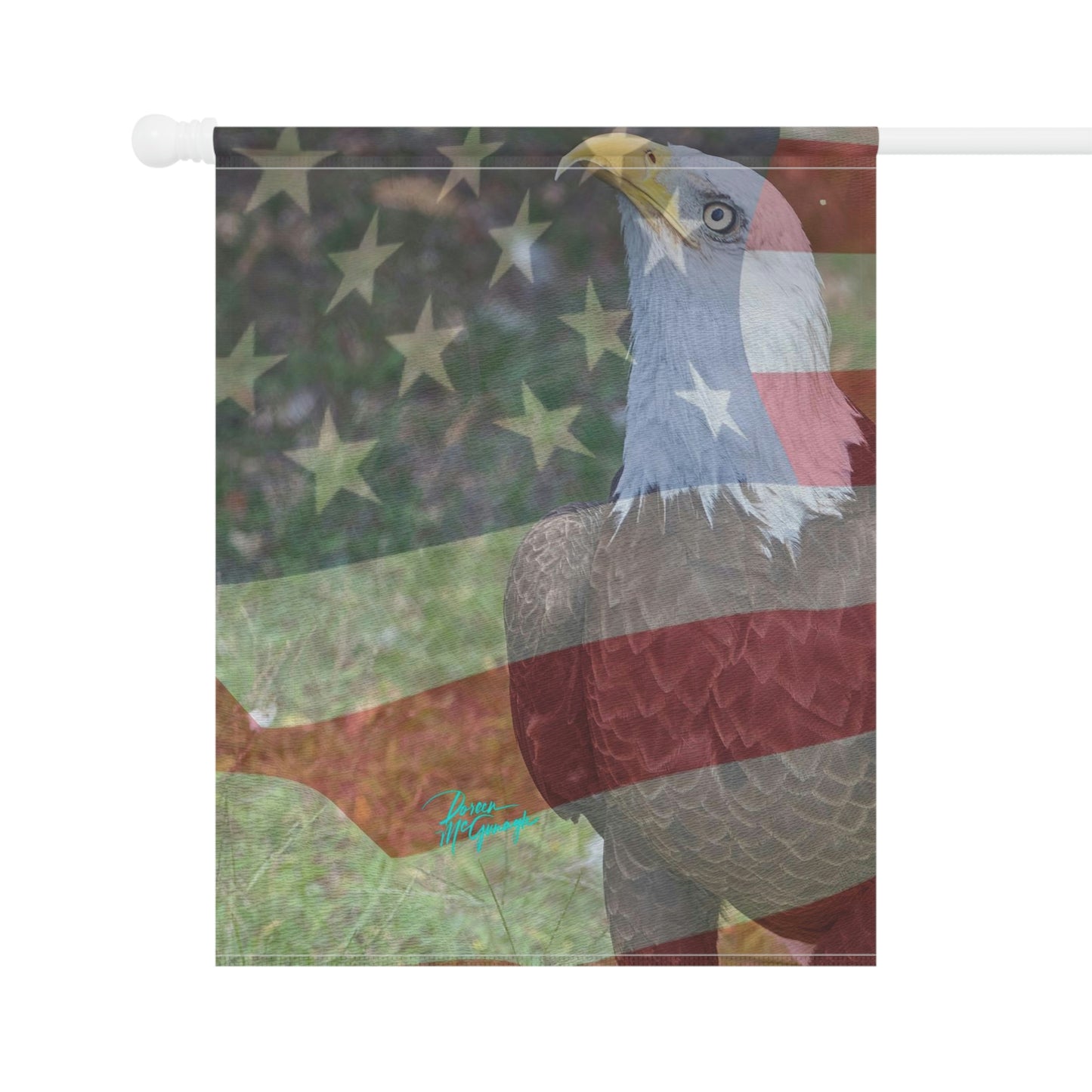 Outdoor banner flags Patriotic Bald Eagle with American Flag special edition